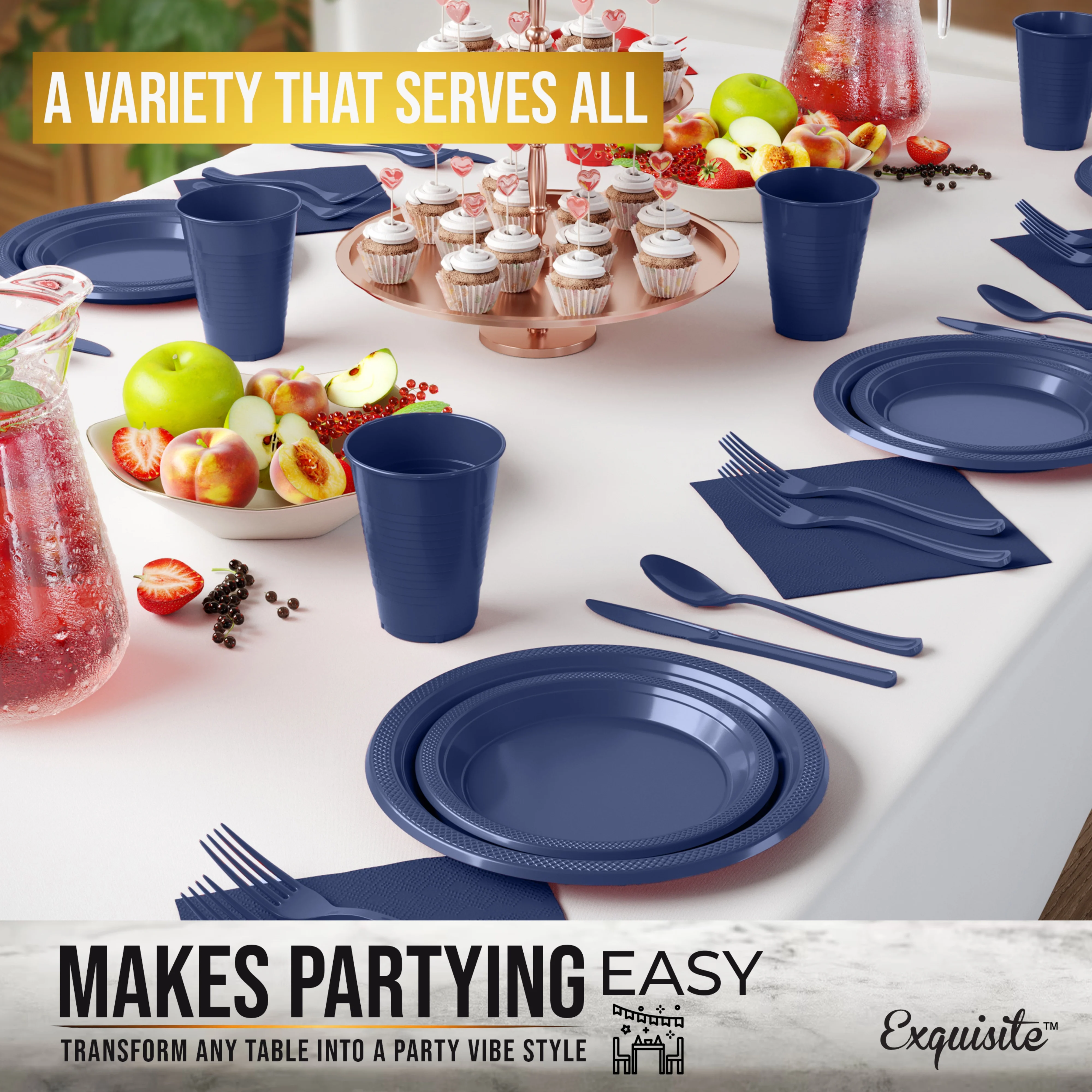 182 Piece Combo Set - Service For 26 - Navy