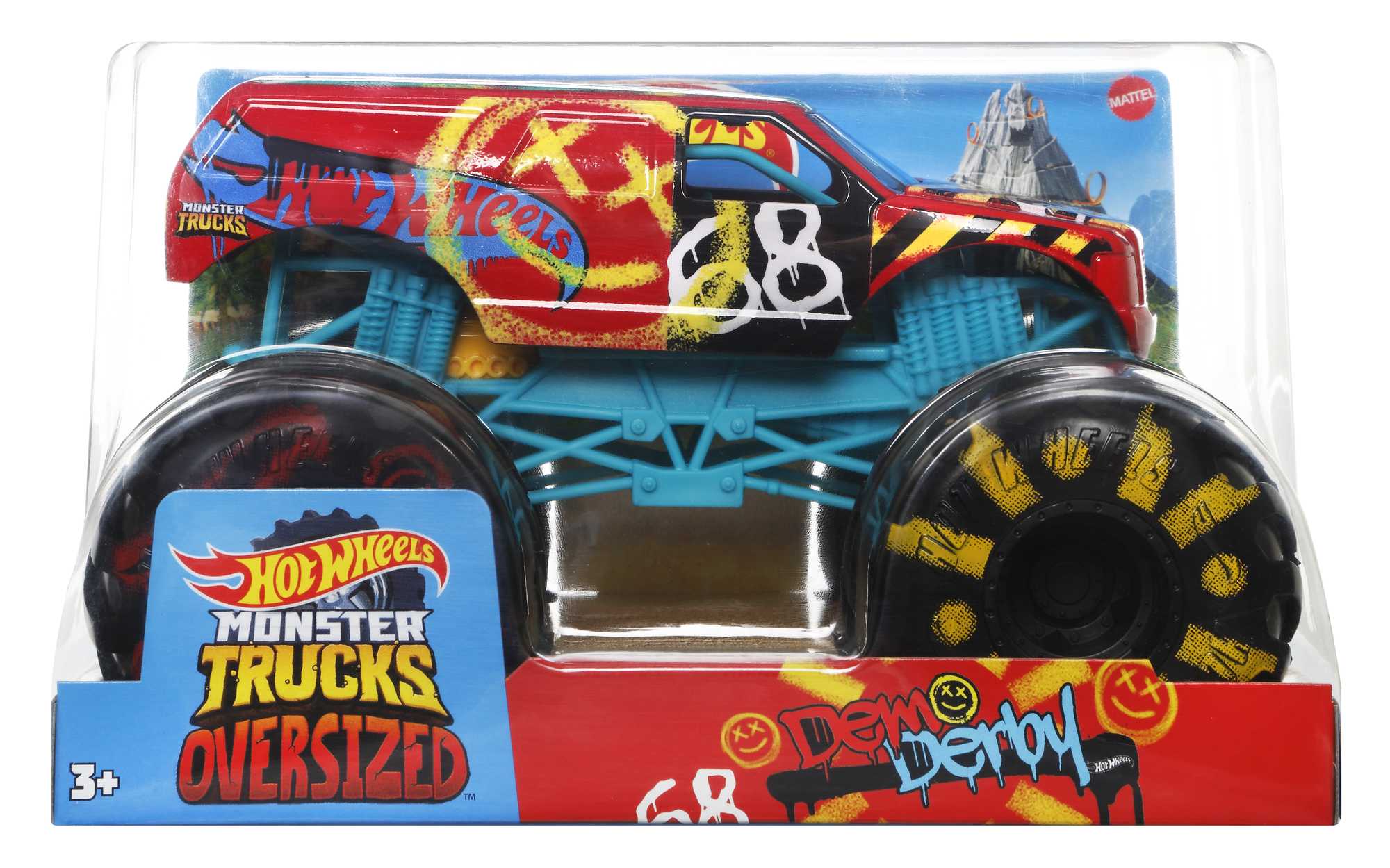 Hot Wheels Monster Trucks Veh��culo de Juguete Town Hauler Demo Derby Escala 1:24