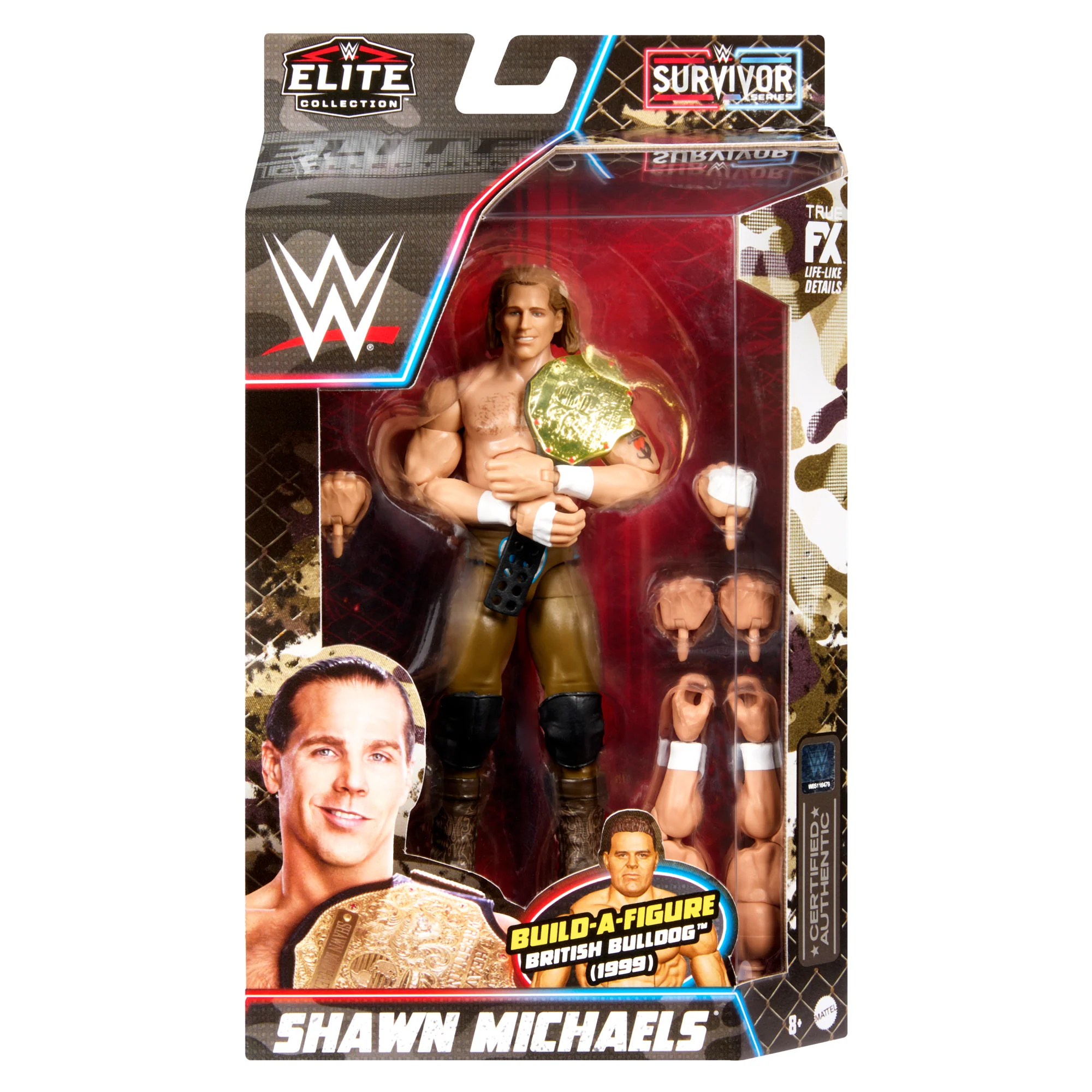 WWE Elite Action Figure Survivor Series Shawn Michaels With Build-A-Figure