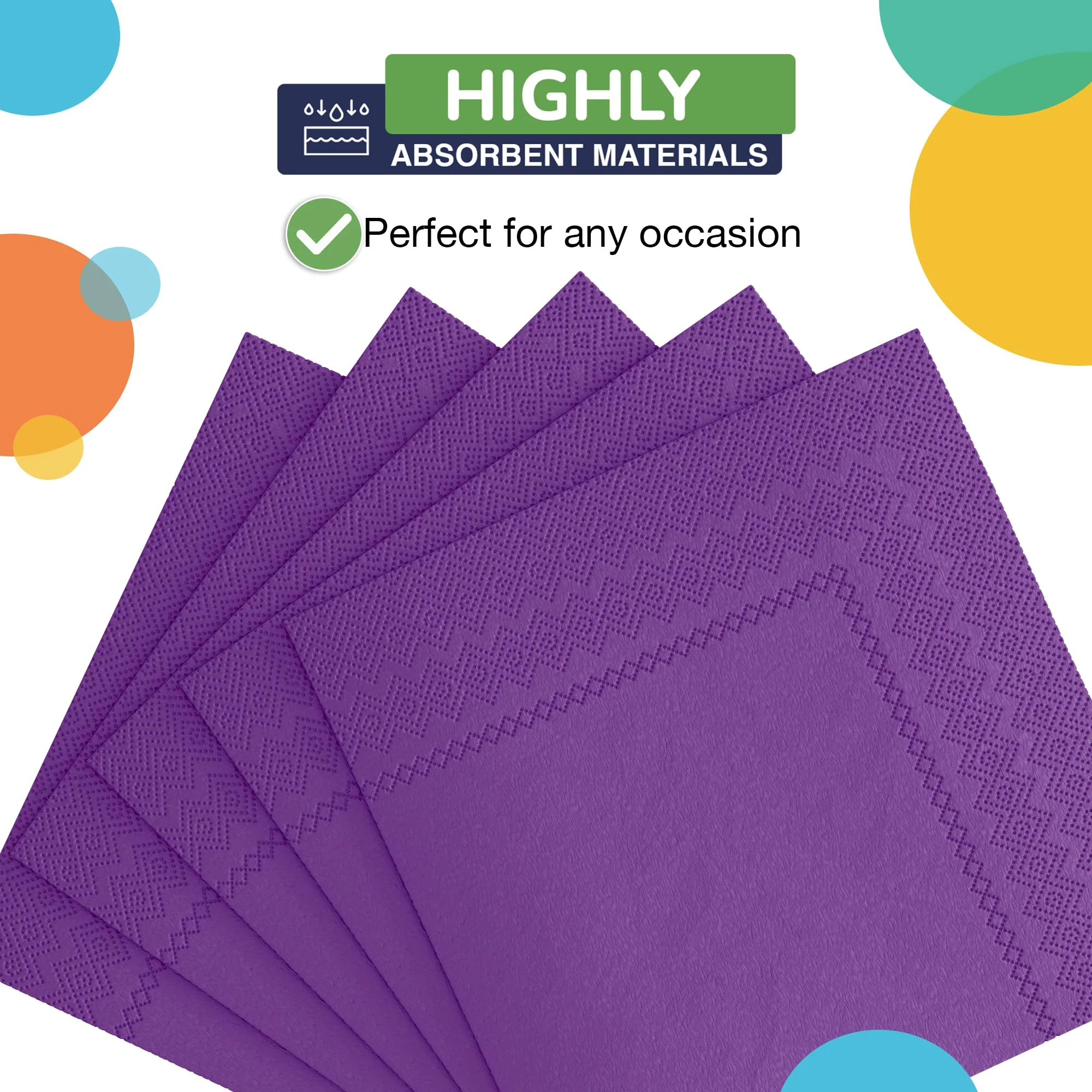 Purple Luncheon Napkins | 50 Count