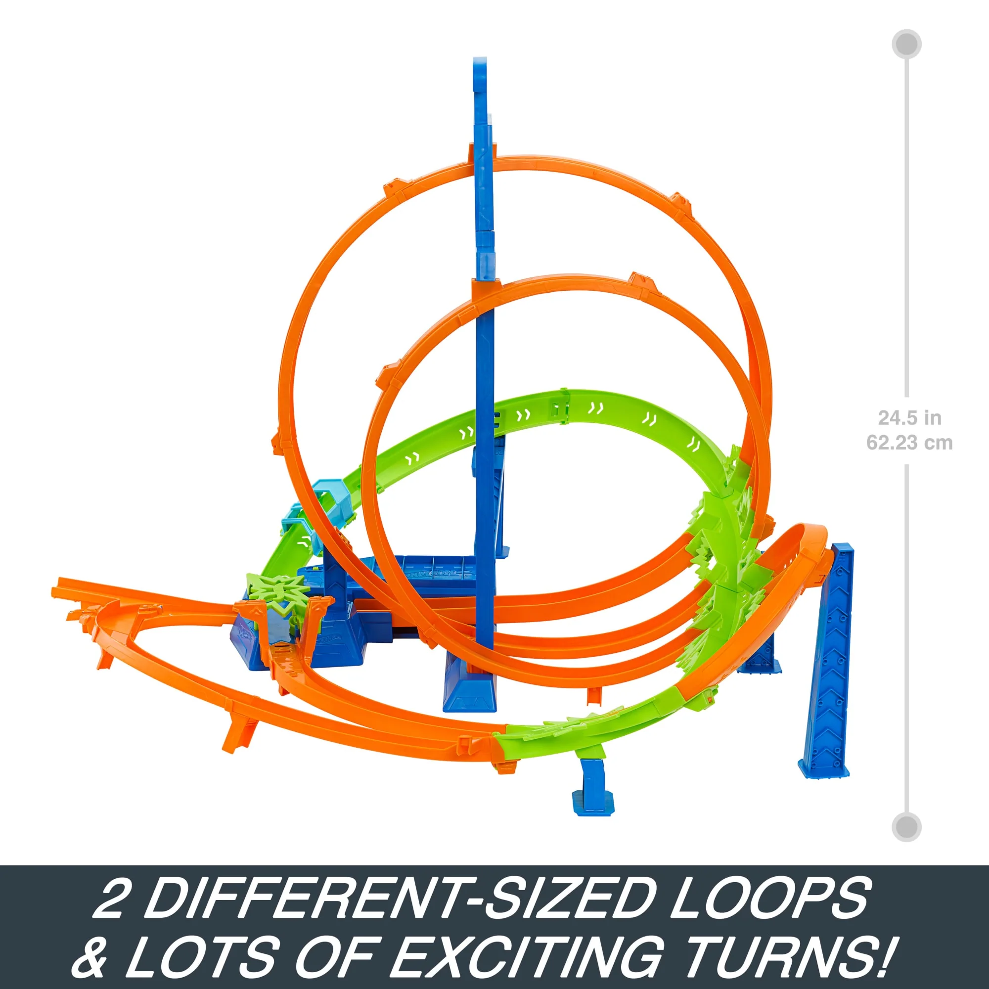 Hot Wheels Track Set With 5 Crash Zones, Motorized Booster And 1 Hot Wheels Car