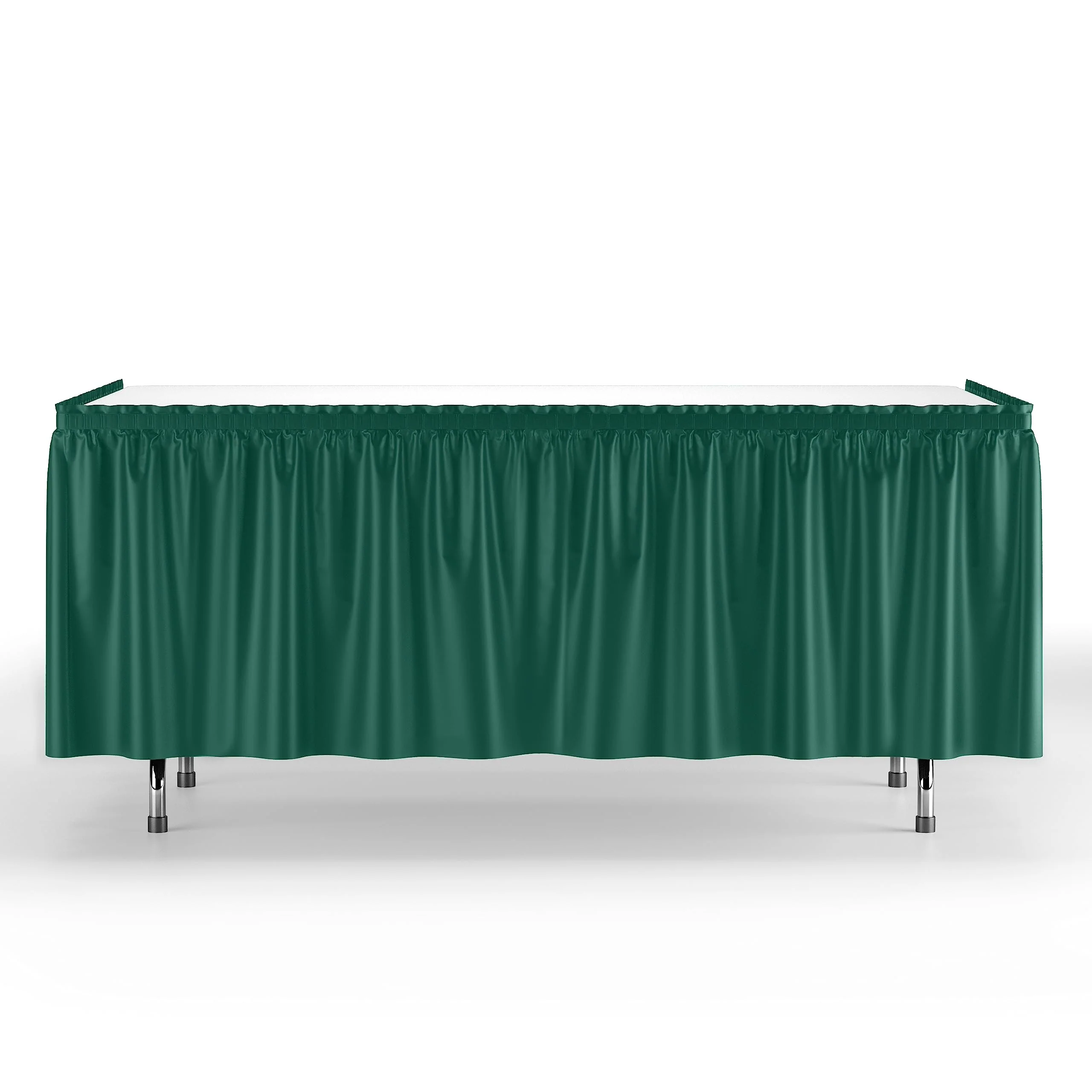 Dark Green Plastic Table Skirt