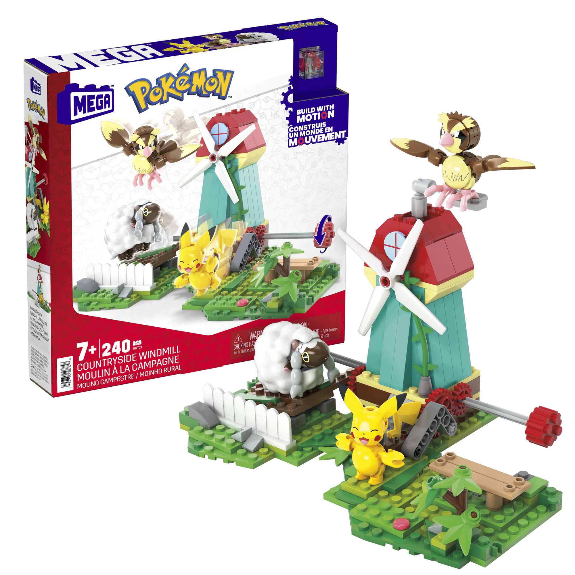 MEGA Pok��mon Building Toy Kit Countryside Windmill (240 Pieces) For Kids