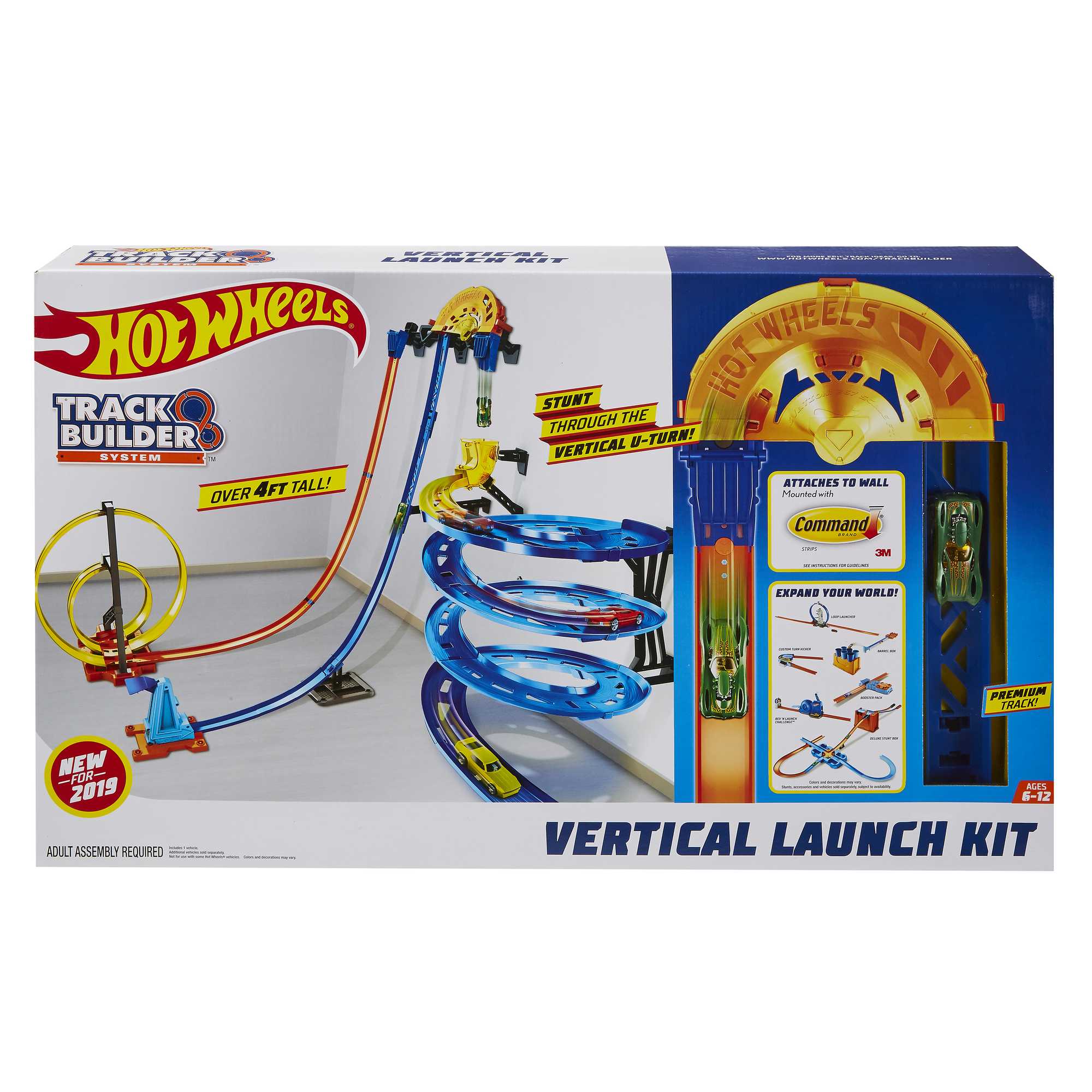 Hot Wheels Track Builder Vertical Launch Kit With 3-Configurations, Age 5+