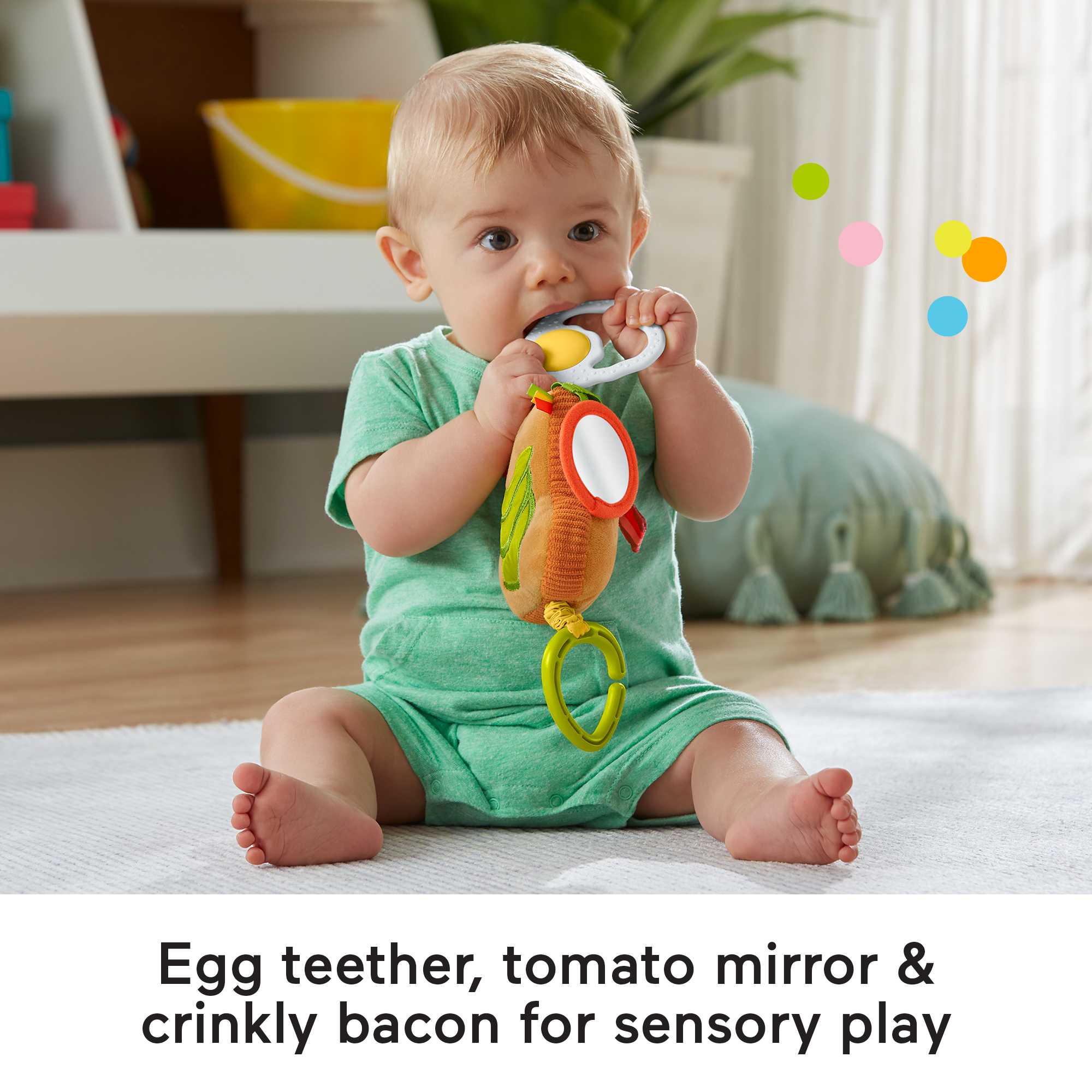 Fisher-Price Brunch & Go Avocado Toast infant Stroller Toy