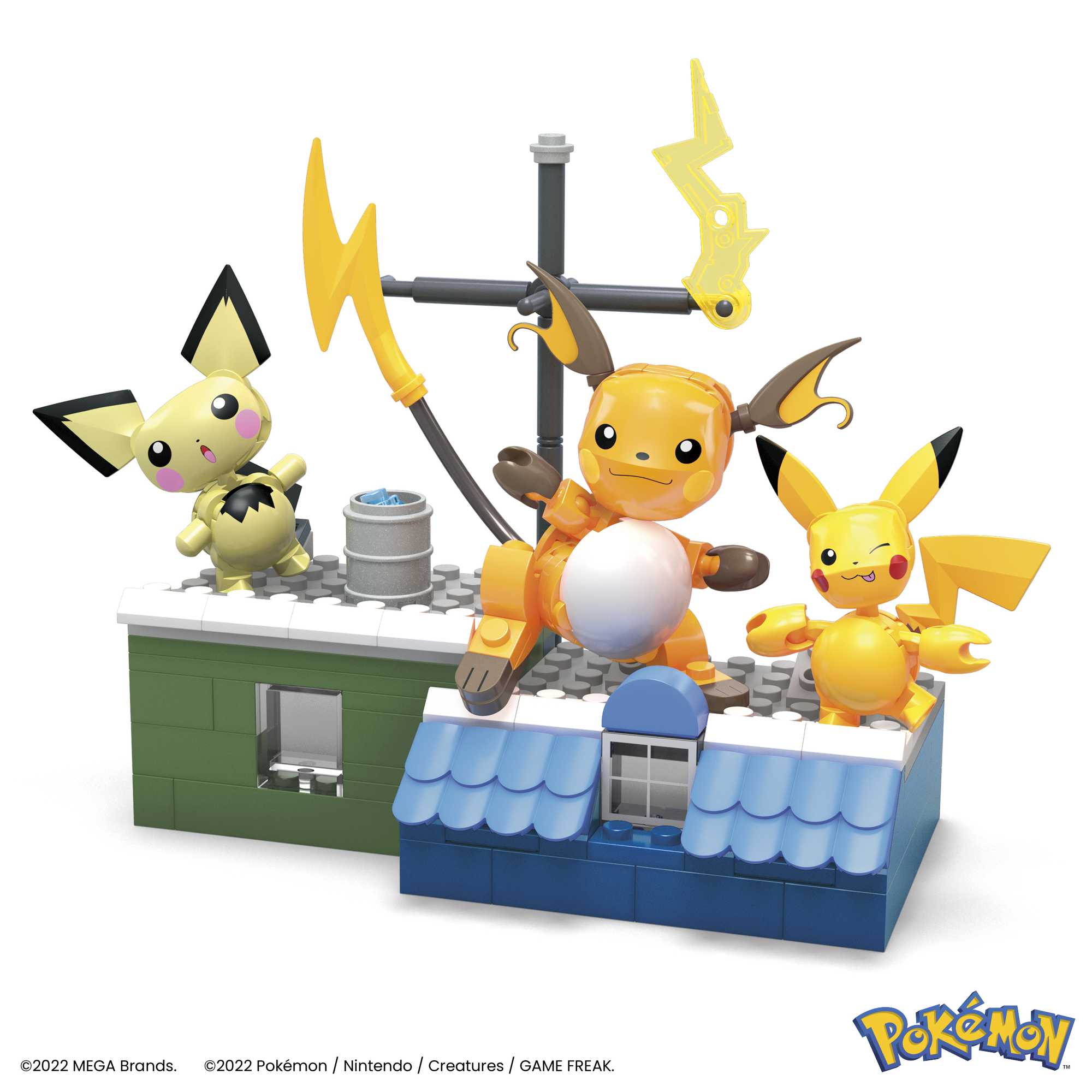 MEGA Pok��mon Pikachu Evolution Set With Posable Figures Building Set For Kids (160 Pcs)