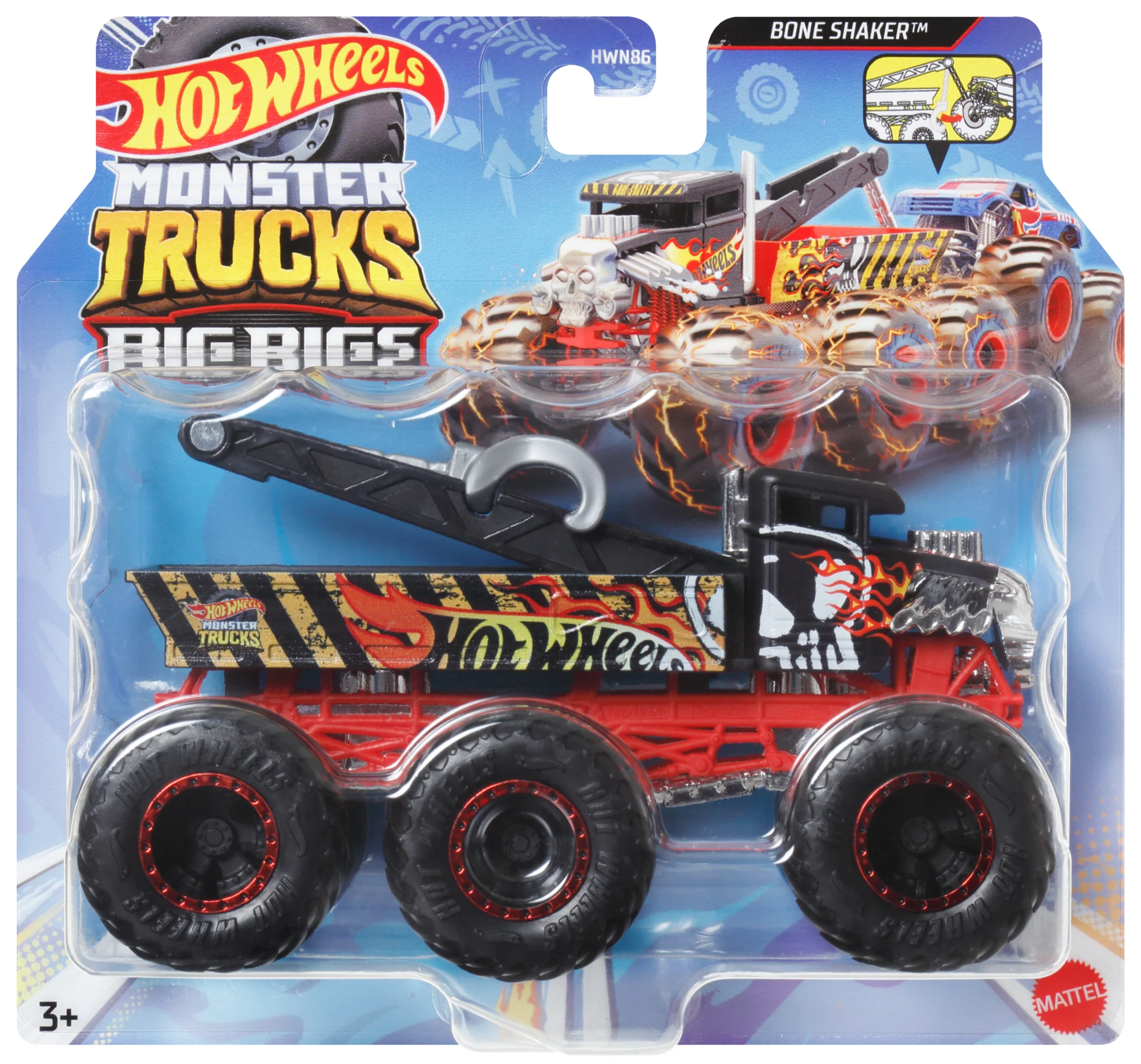 Hot Wheels Monster Trucks Ve��culo de Brinquedo Caminh?es Reboque Surpresa Escala 1:64