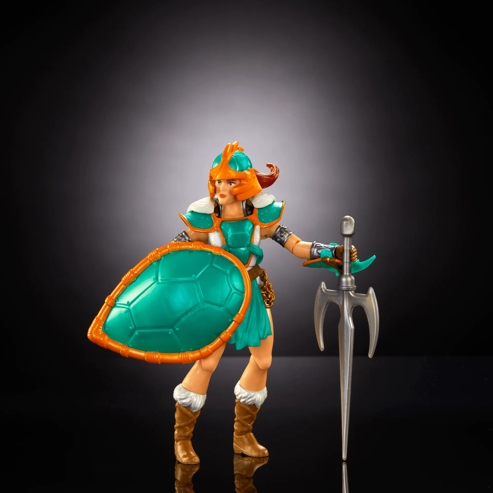 Masters Of The Universe Origins Turtles Of Grayskull Teela Action Figure Toy in Turtle inspired Armor