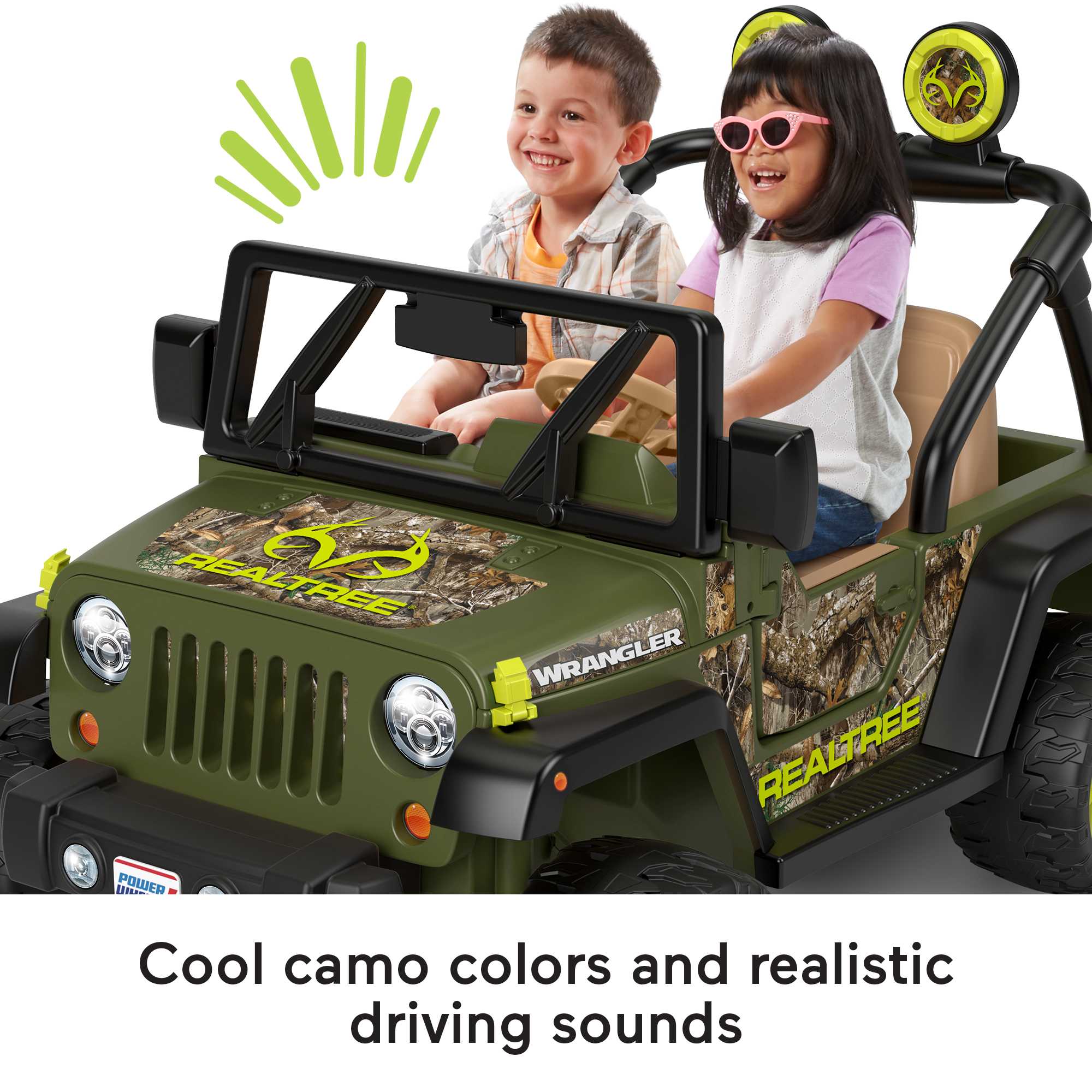 Power Wheels Realtree Jeep Wrangler Battery Powered 12V Ride On Vehicle