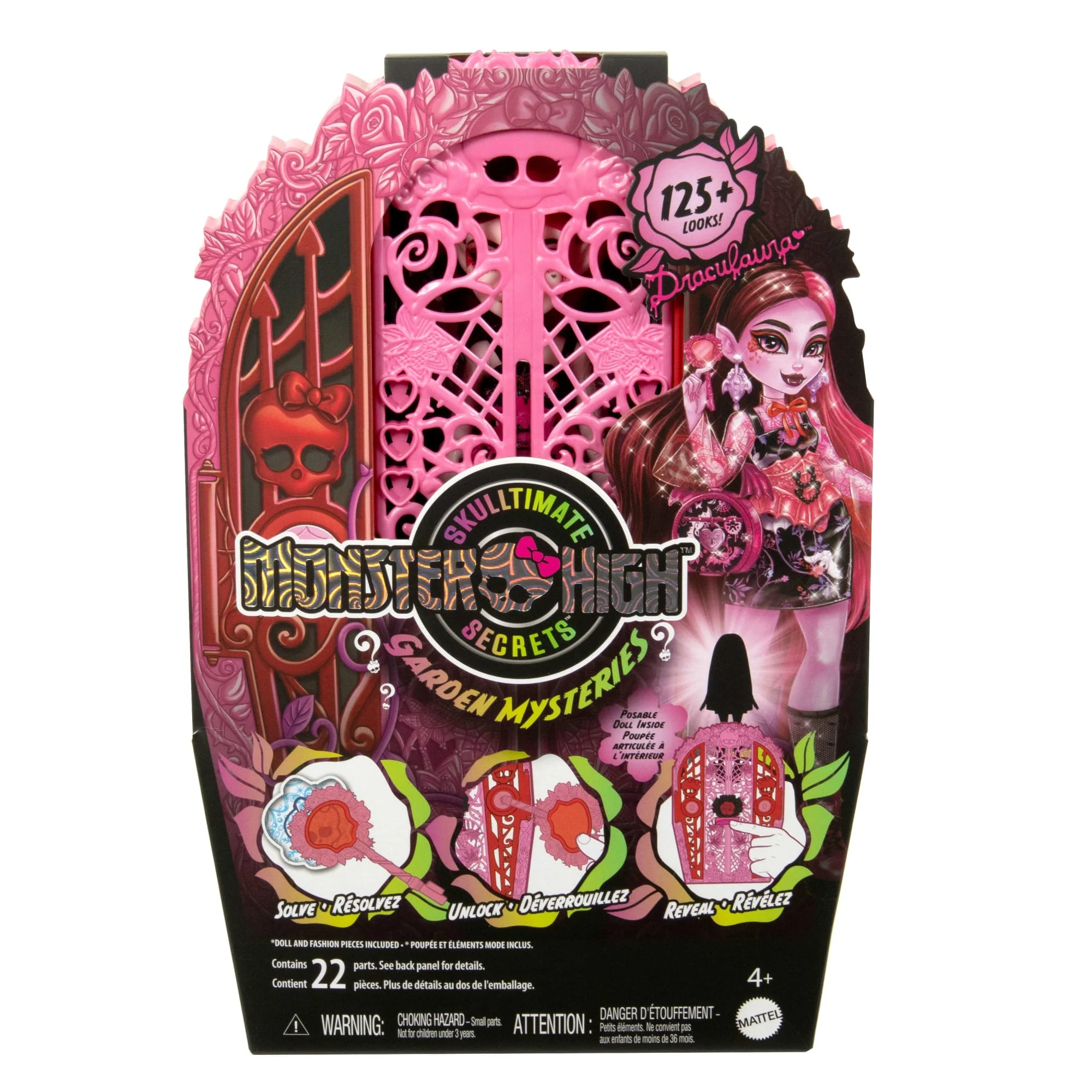 Monster High Skulltimate Secrets Garden Mysteries Playset, Draculaura Doll With 19+ Surprises