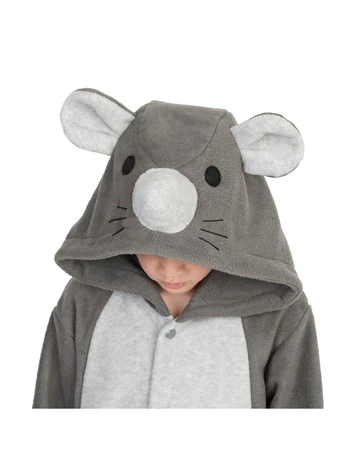 Mouse Kid's Funsie - Gray, Small