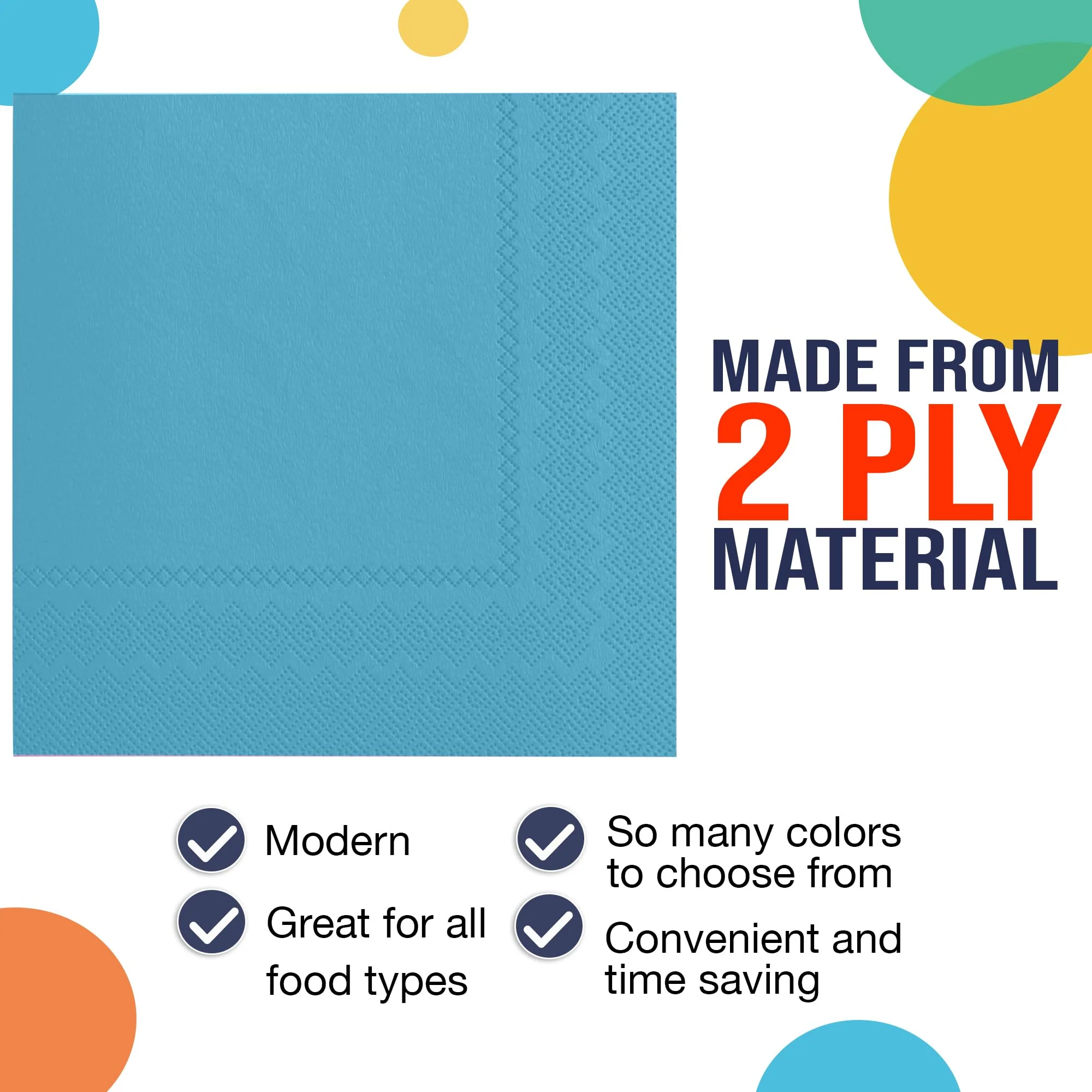 Turquoise Luncheon Napkins | 50 Count