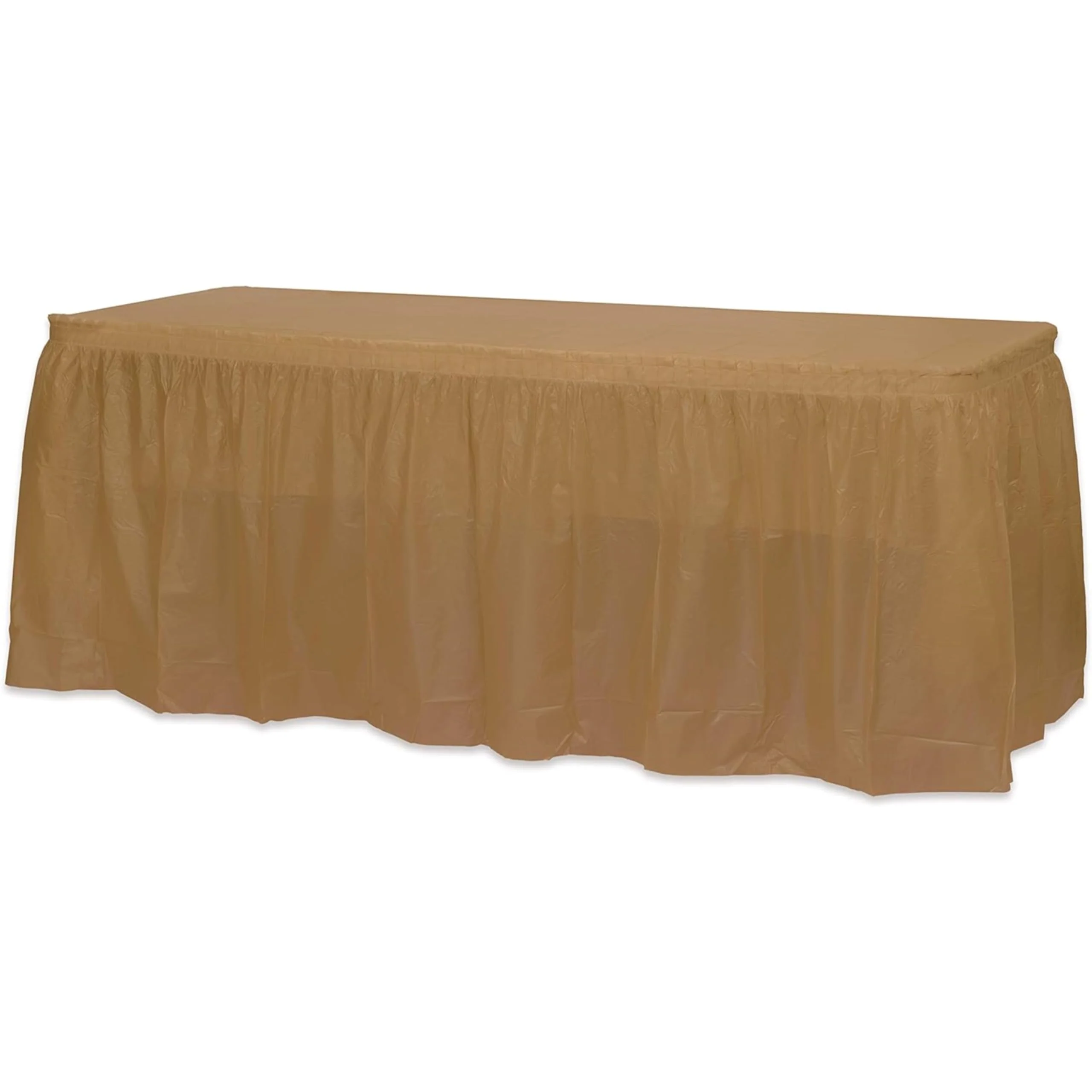 Gold Plastic Table Skirt