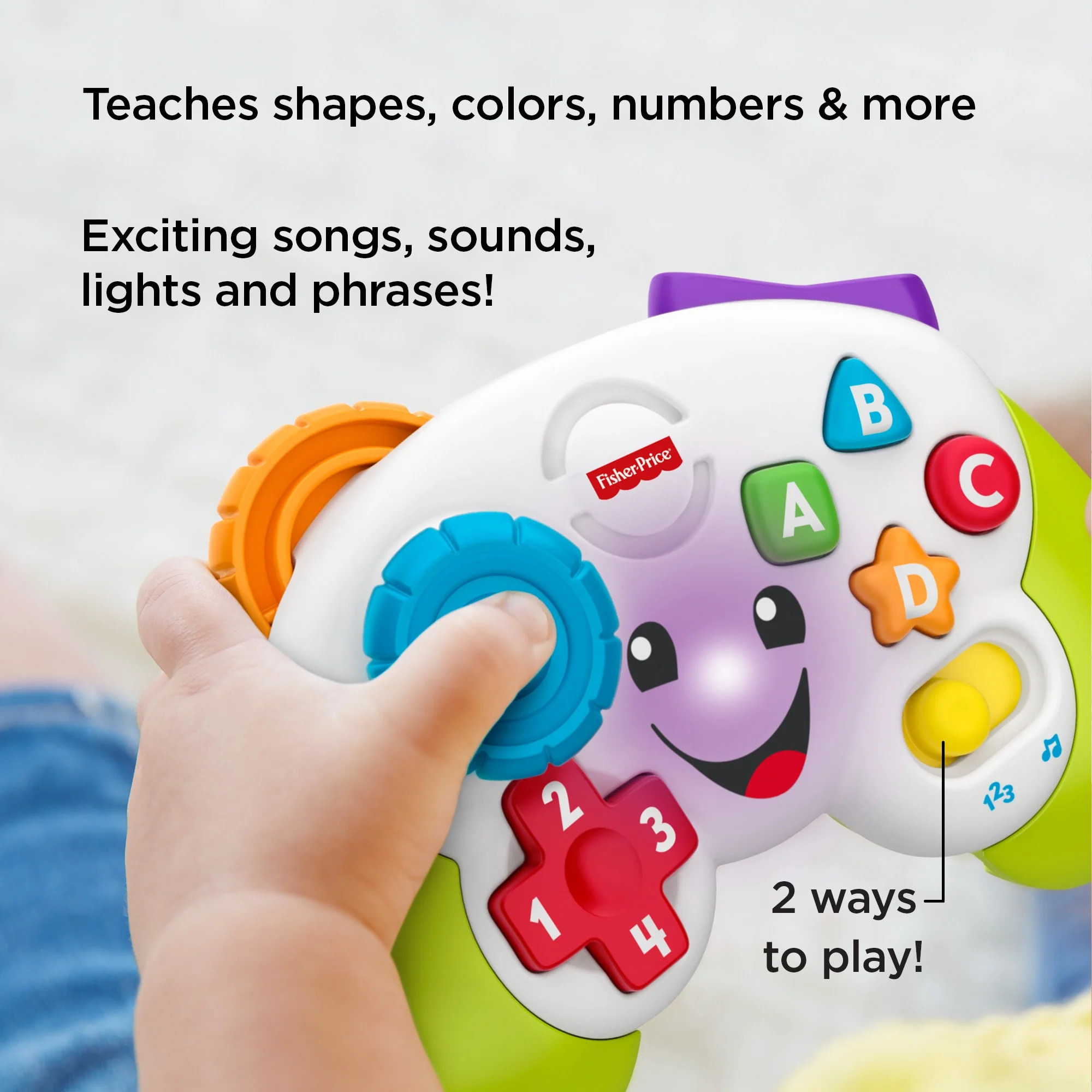 Fisher-Price Laugh & Learn Game & Learn Controller Baby & Toddler Musical Toy With Lights