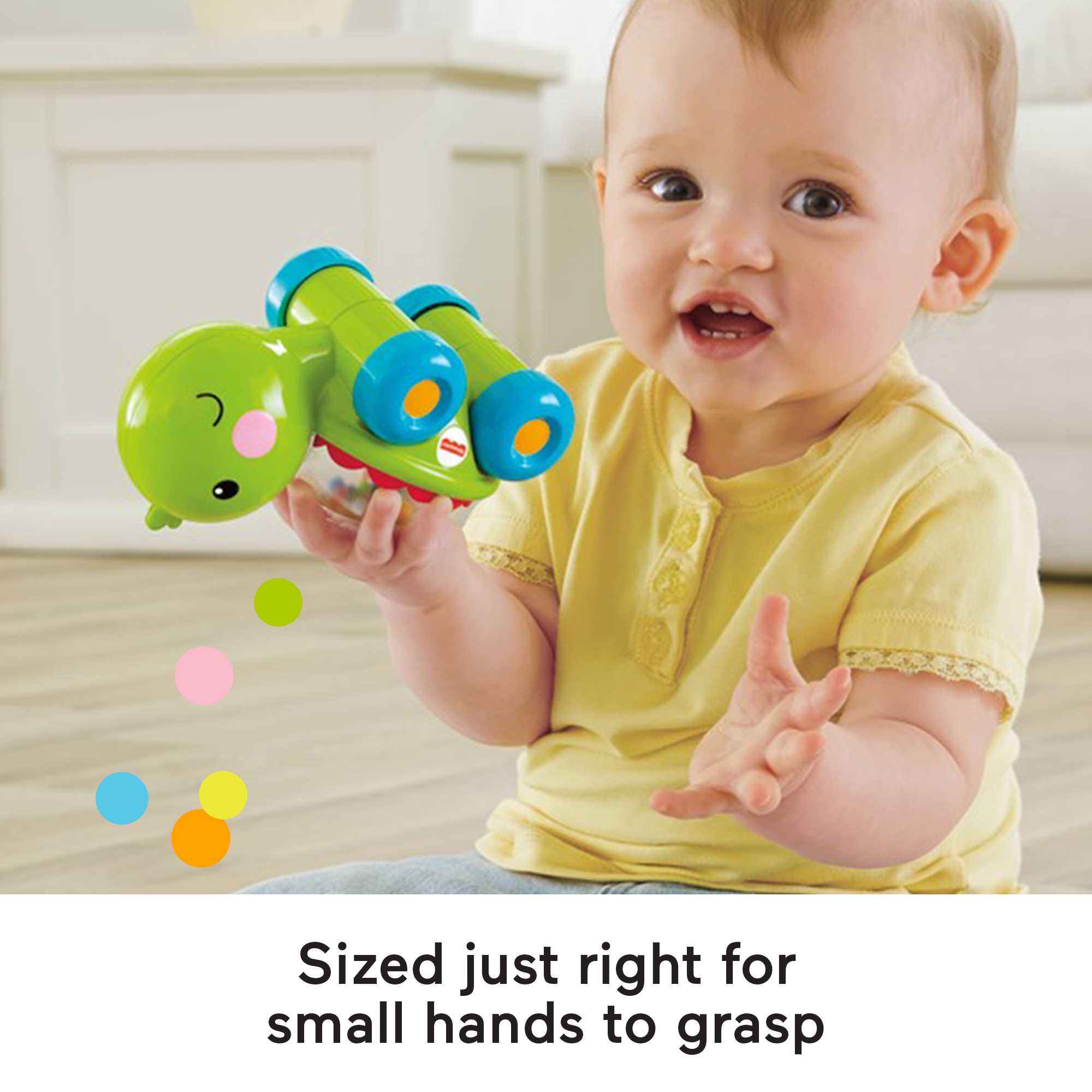 Fisher-Price Poppity Pop Turtle Push-Along Vehicle
