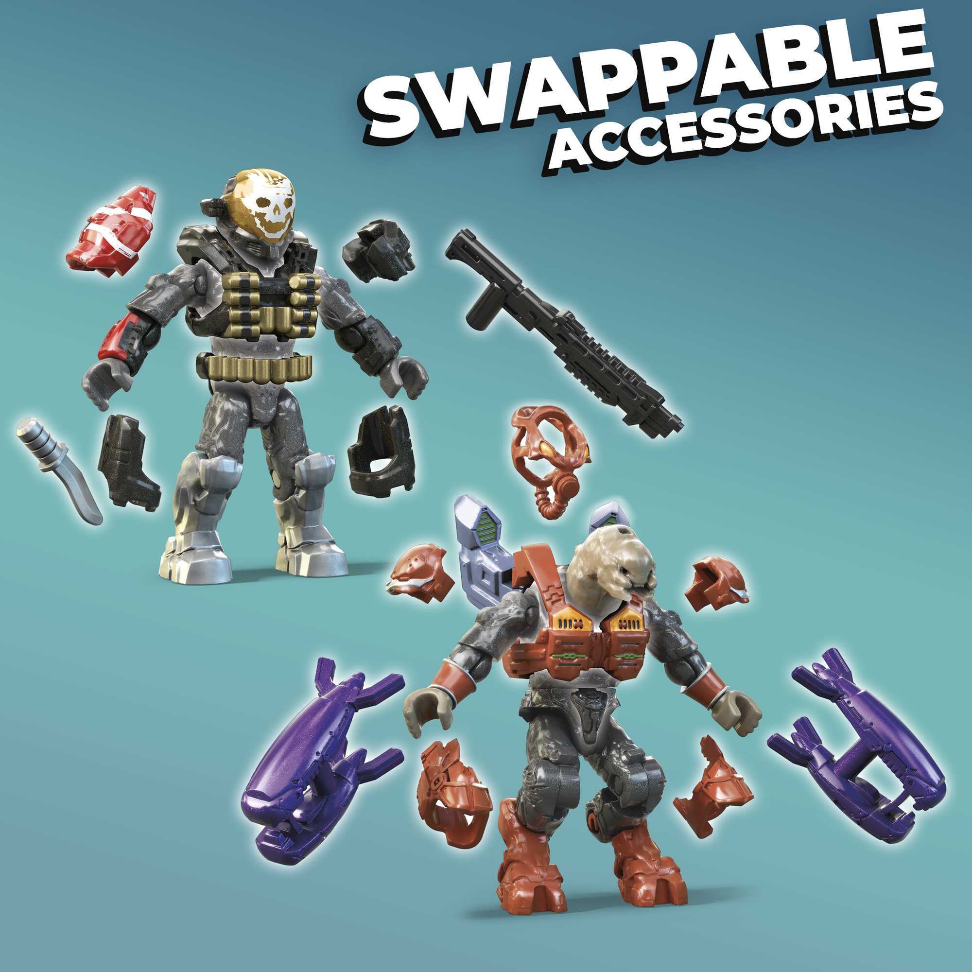 MEGA Halo 20th Anniversary Pack Building Kit With 20 Micro Action Figures (352 Pieces)