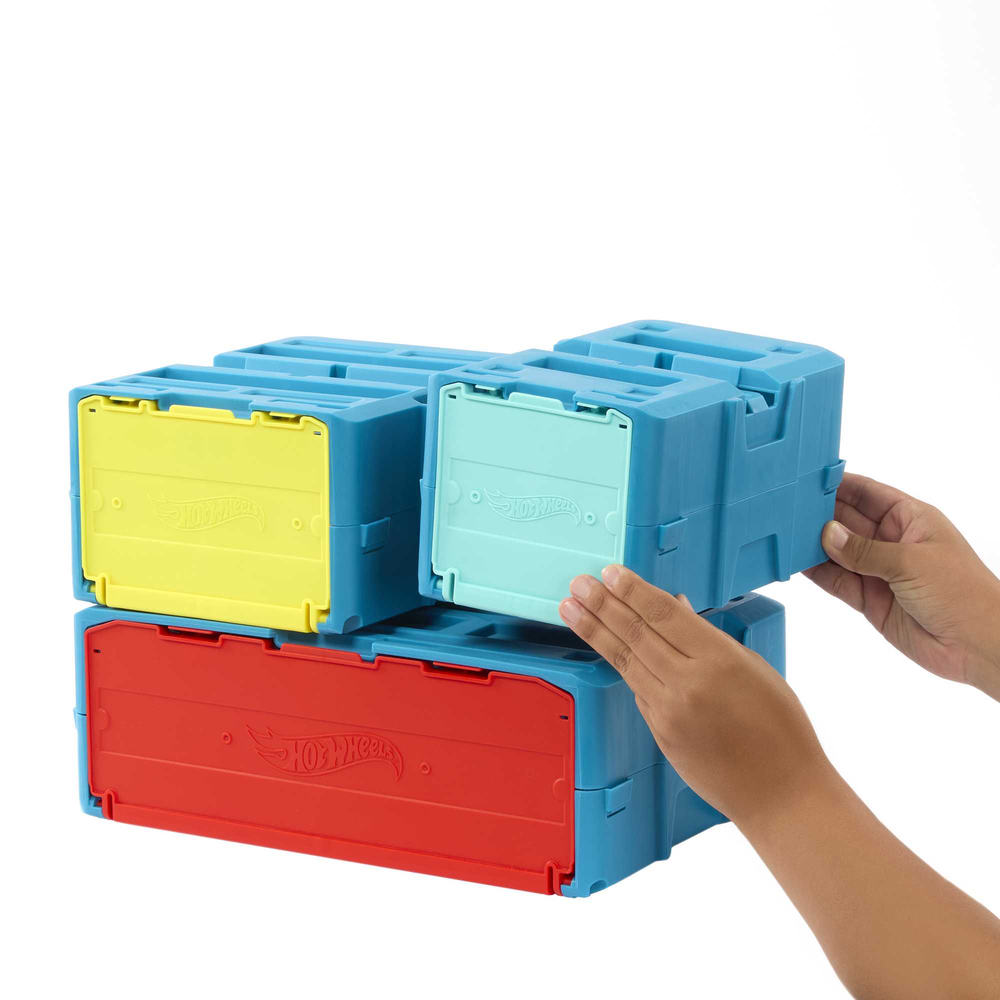 Hot Wheels Track Set And 1 Hot Wheels Car, Fire-Themed Track Building Set