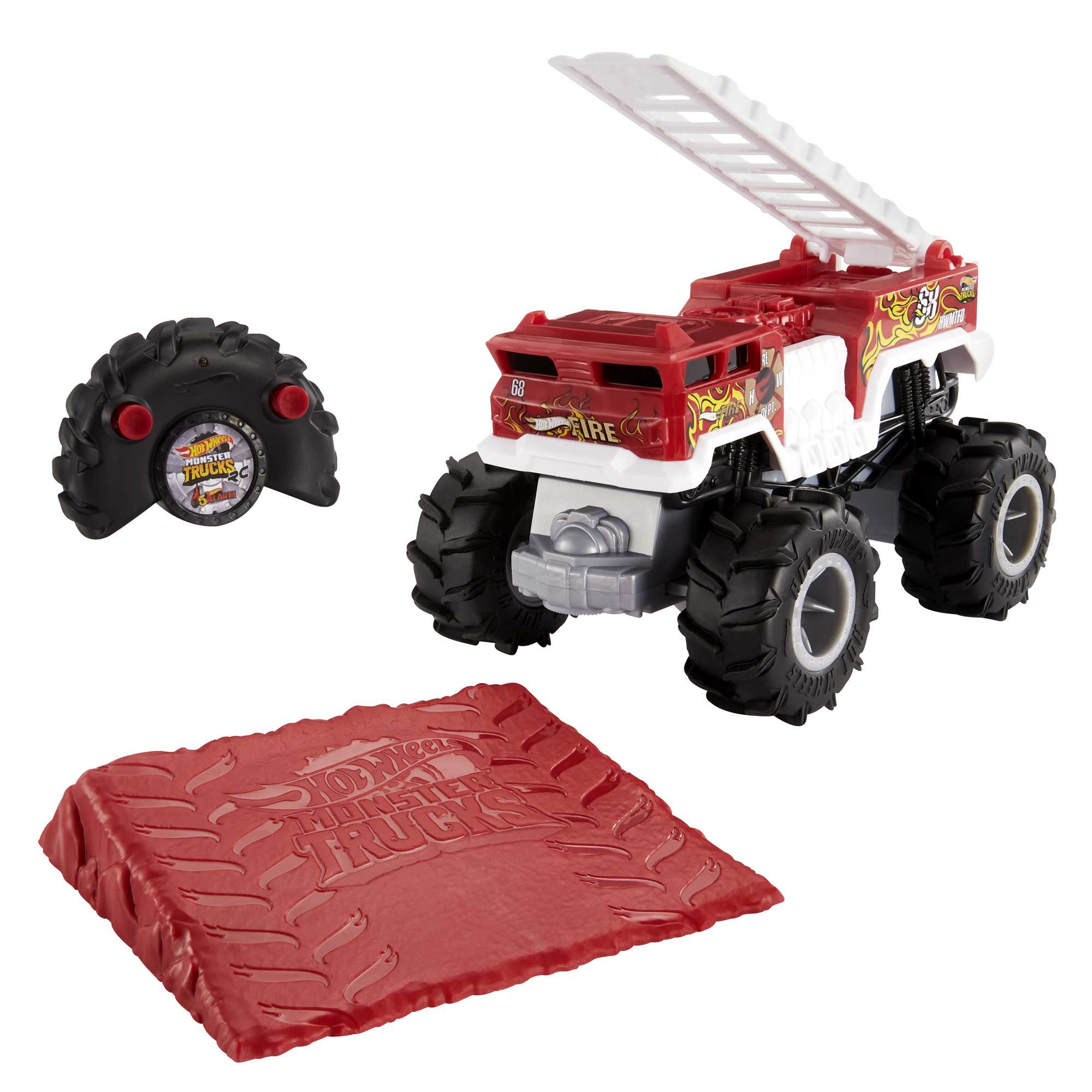 Hot Wheels RC Monster Trucks 5-Alarm 1:24 Scale, Remote-Control Toy