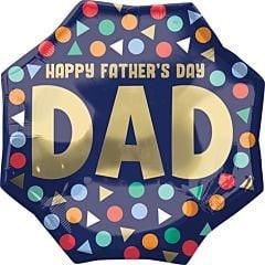 Anagram Happy Father's Day Dad 22in Foil Balloon FLAT