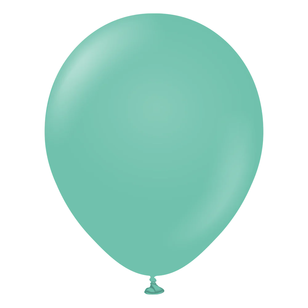 18 inch Kalisan Standard Sea Green Latex Balloons 25ct