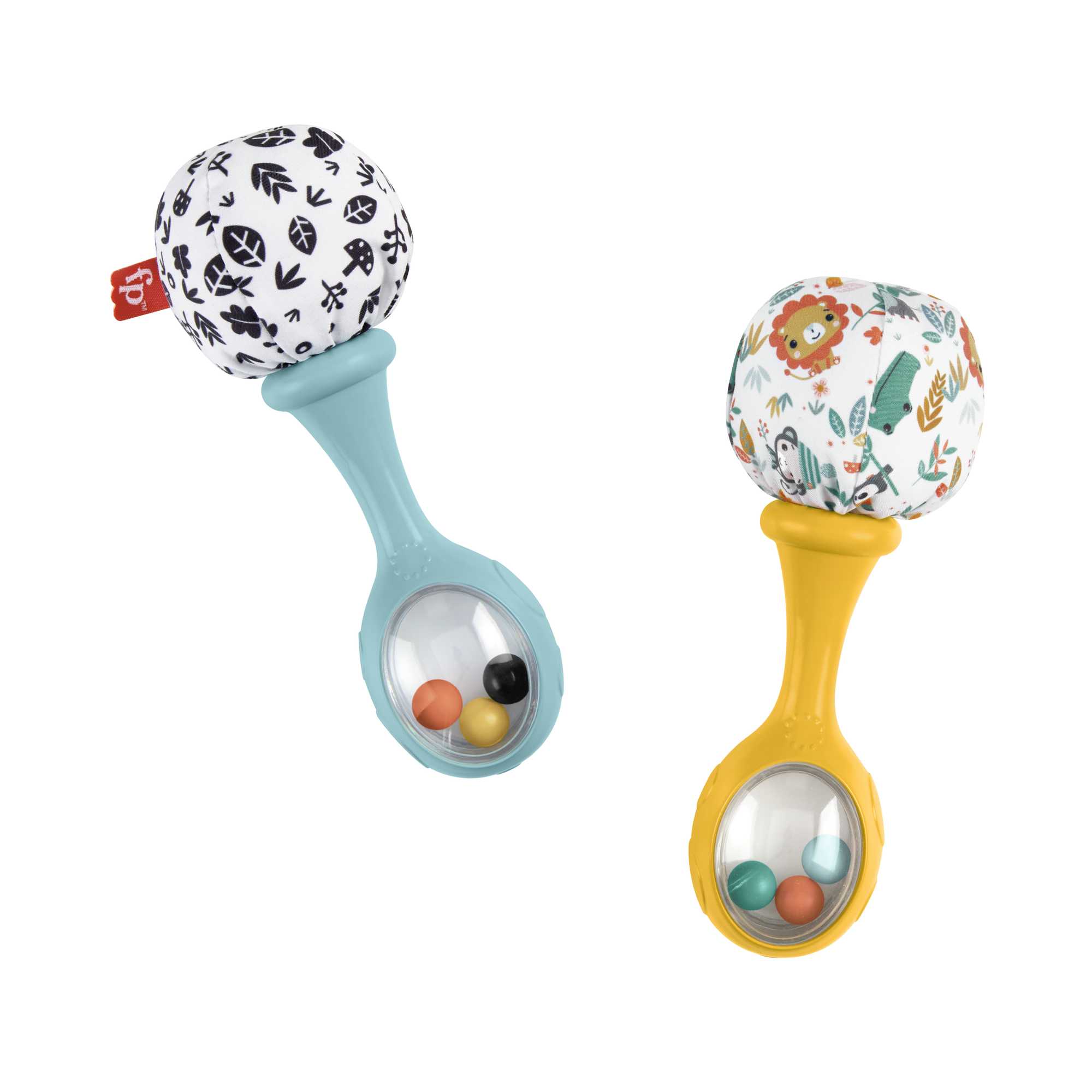 Fisher-Price Baby Rattle ��n Rock Maracas Toys, Set Of 2 For Infants 3+ Months, High Contrast