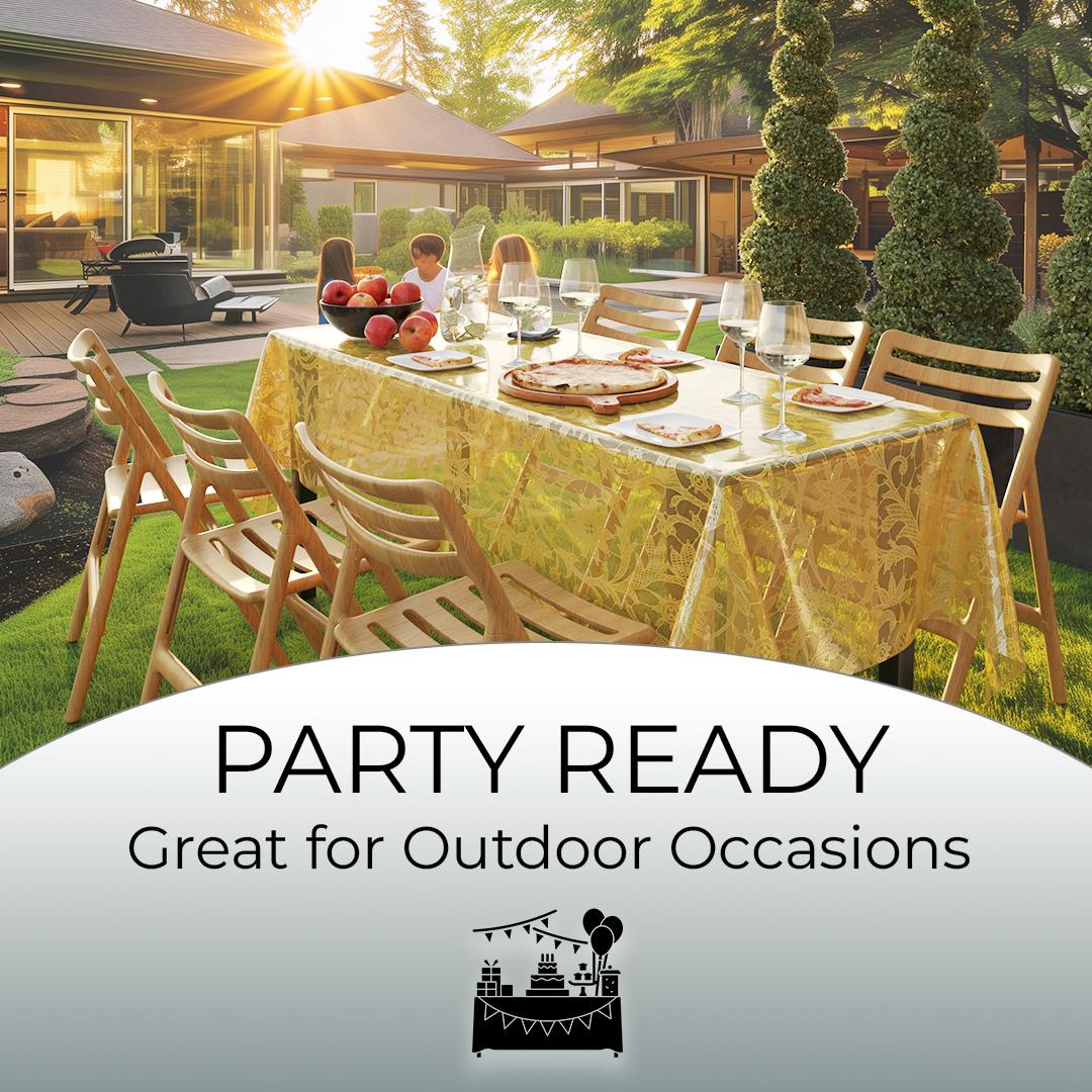 Gold Lace Table Cover