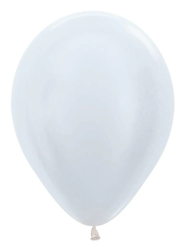 5 inch Sempertex Pearl White Latex Balloons 100ct