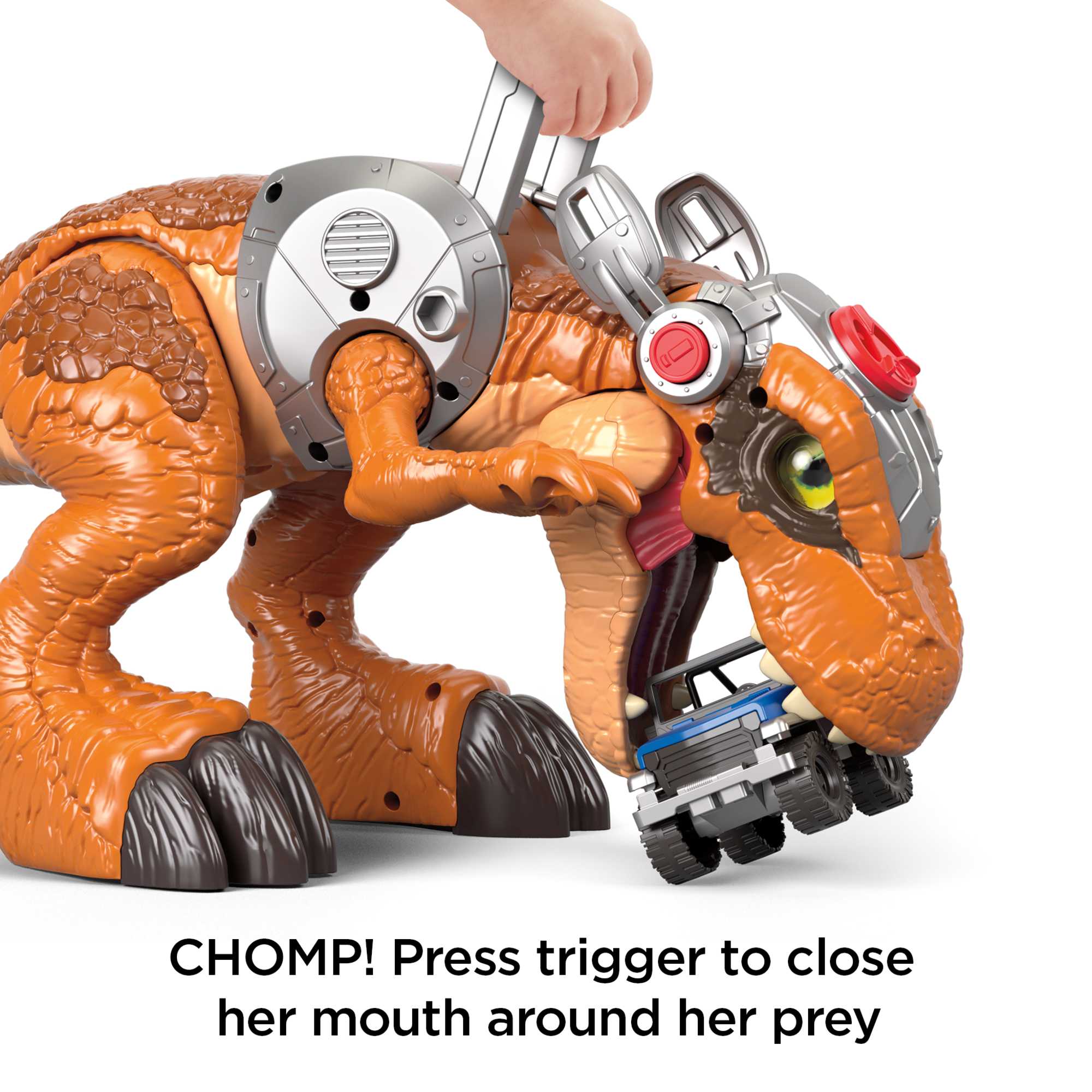 Imaginext Jurassic World Owen Grady And T. Rex Dinosaur Toy With Lights & Motion, 7-Piece Set