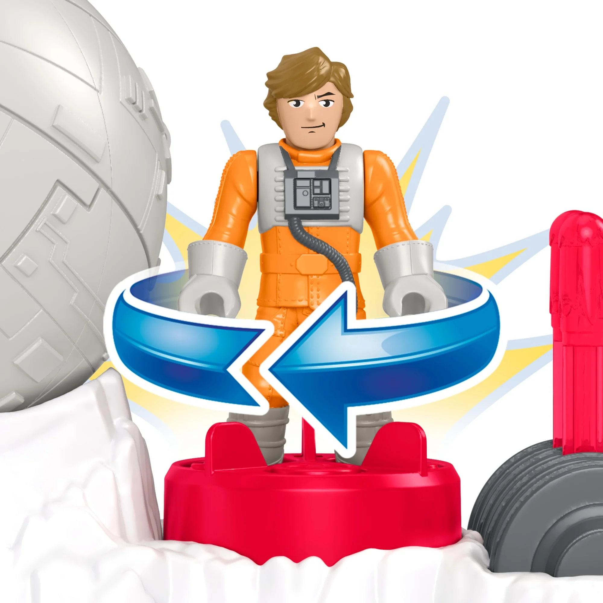 Imaginext Star Wars Rebel Base Cannon Toy With Luke Skywalker Diecast Character Key, 5 Pieces