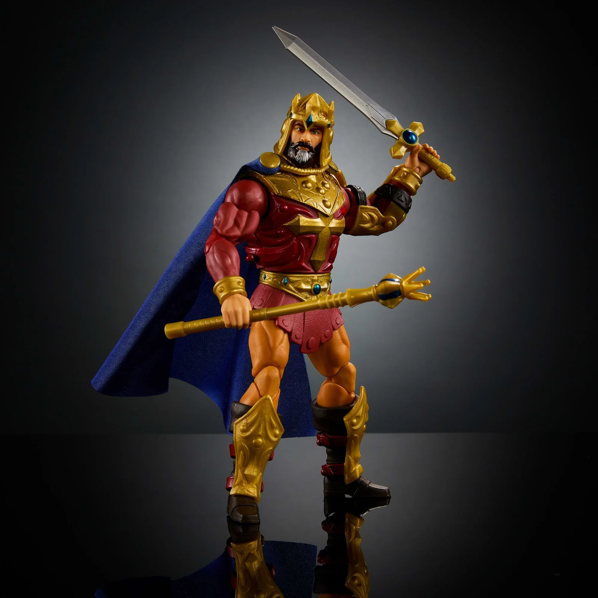 Masters Of The Universe Masterverse New Eternia King Randor MOTU Action Figure Toy, 30 Articulations