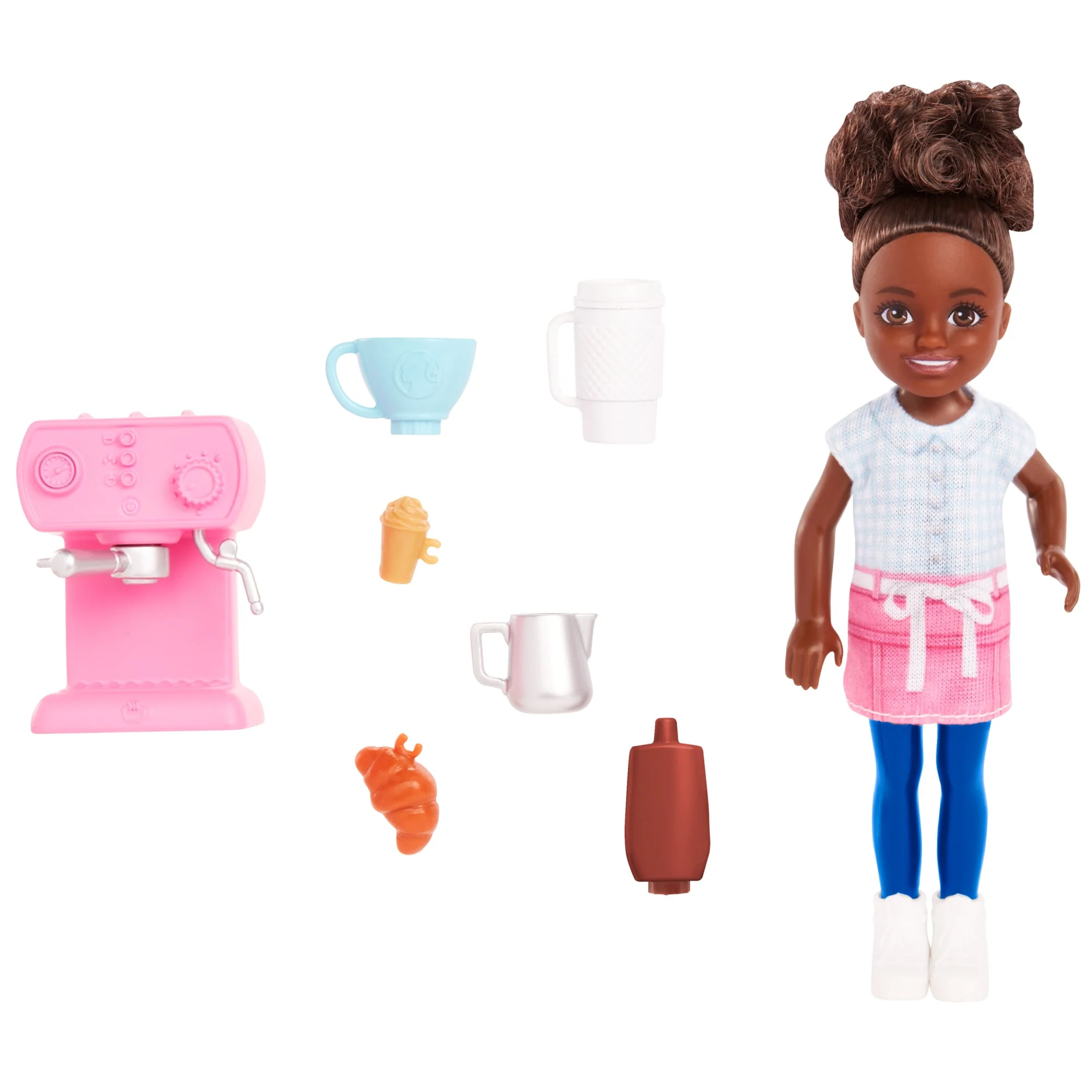 Barbie Chelsea Can Be�� Barista Doll And 7 Career-Themed Accessories Including Coffee Maker