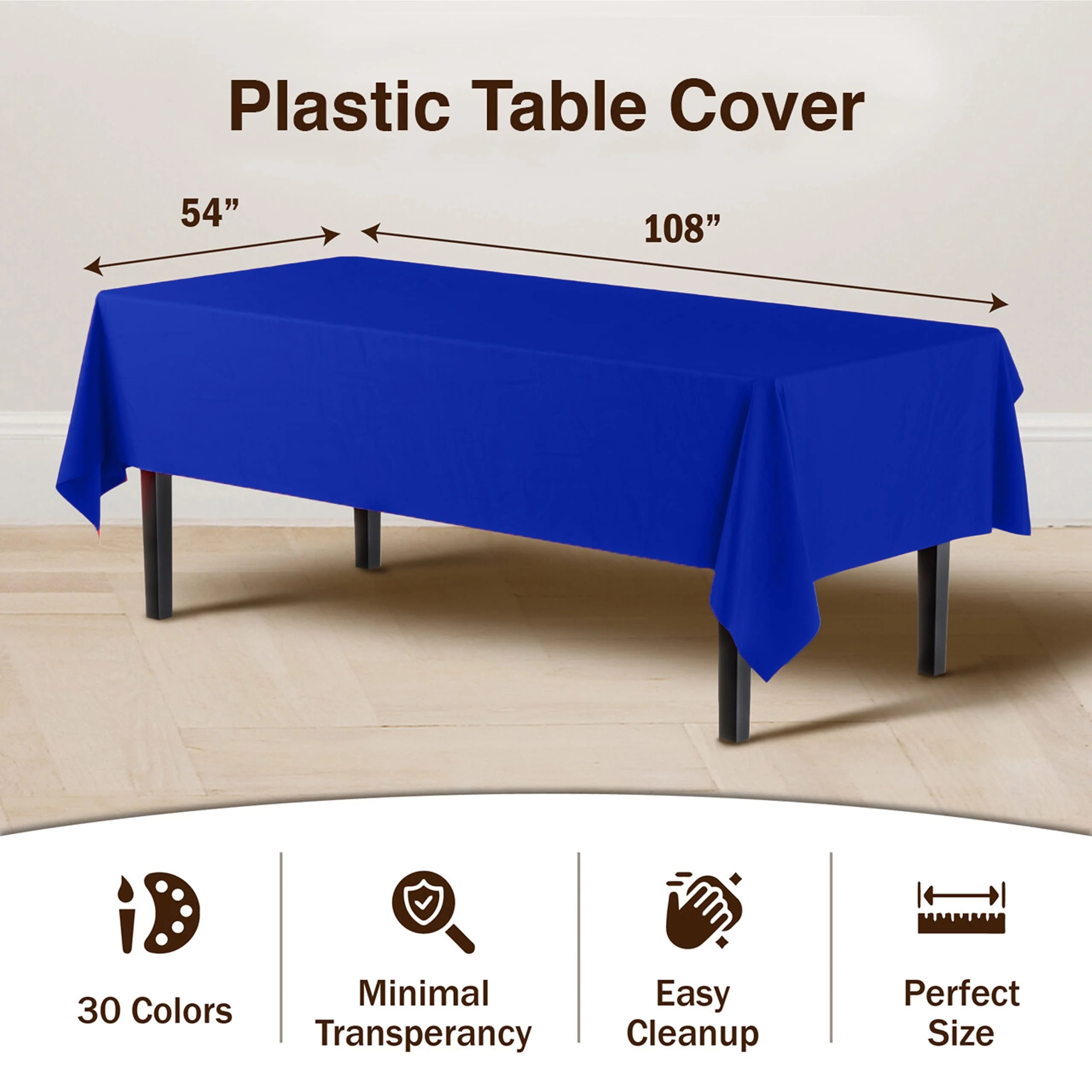 Dark Blue Plastic Table Cover