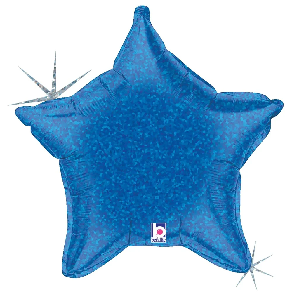 Betallic Blue Holographic Star 21 inch Star-Shape Holographic 1ct