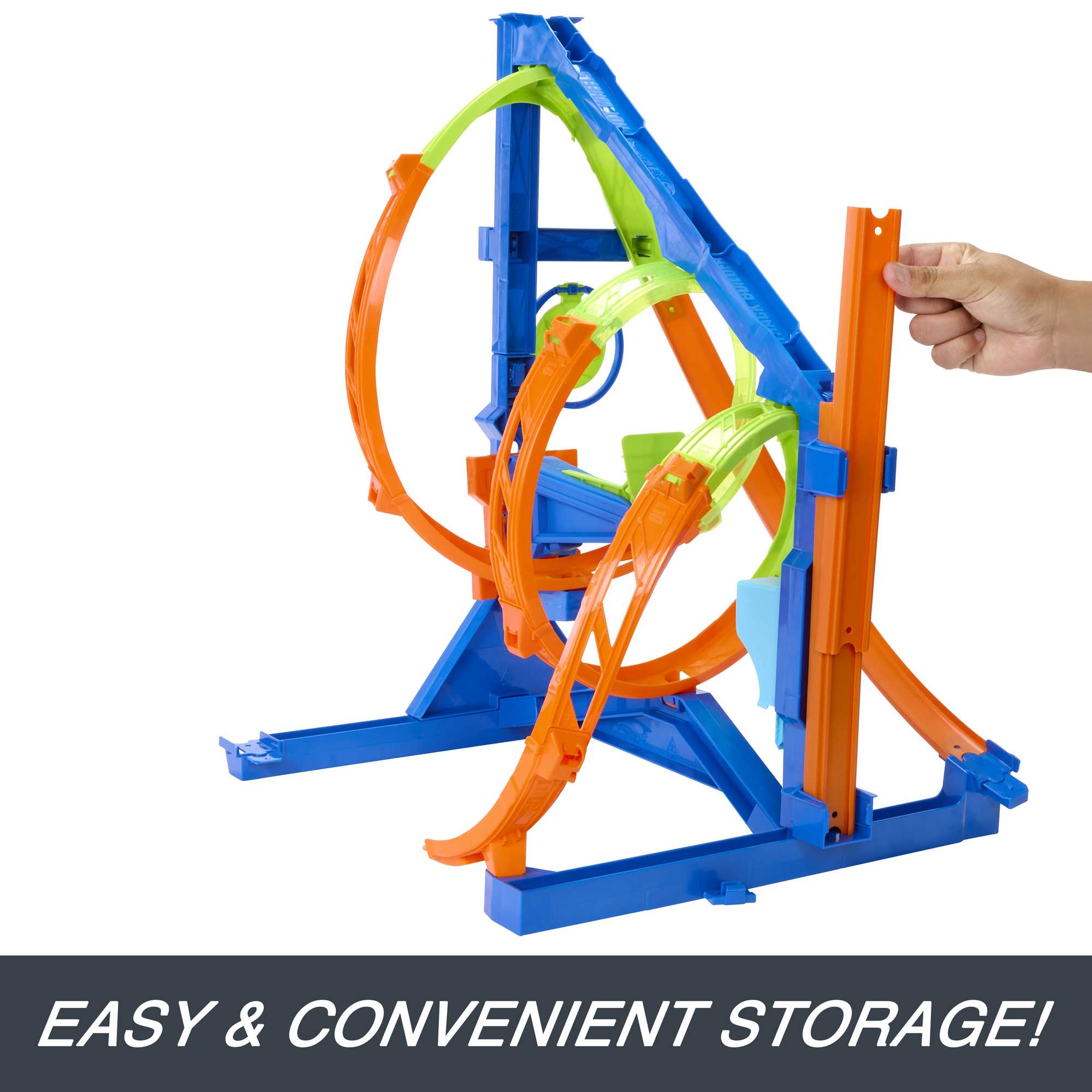 Hot Wheels Action Track Set With 1 Toy Car, Corkscrew Triple Loop Track Set