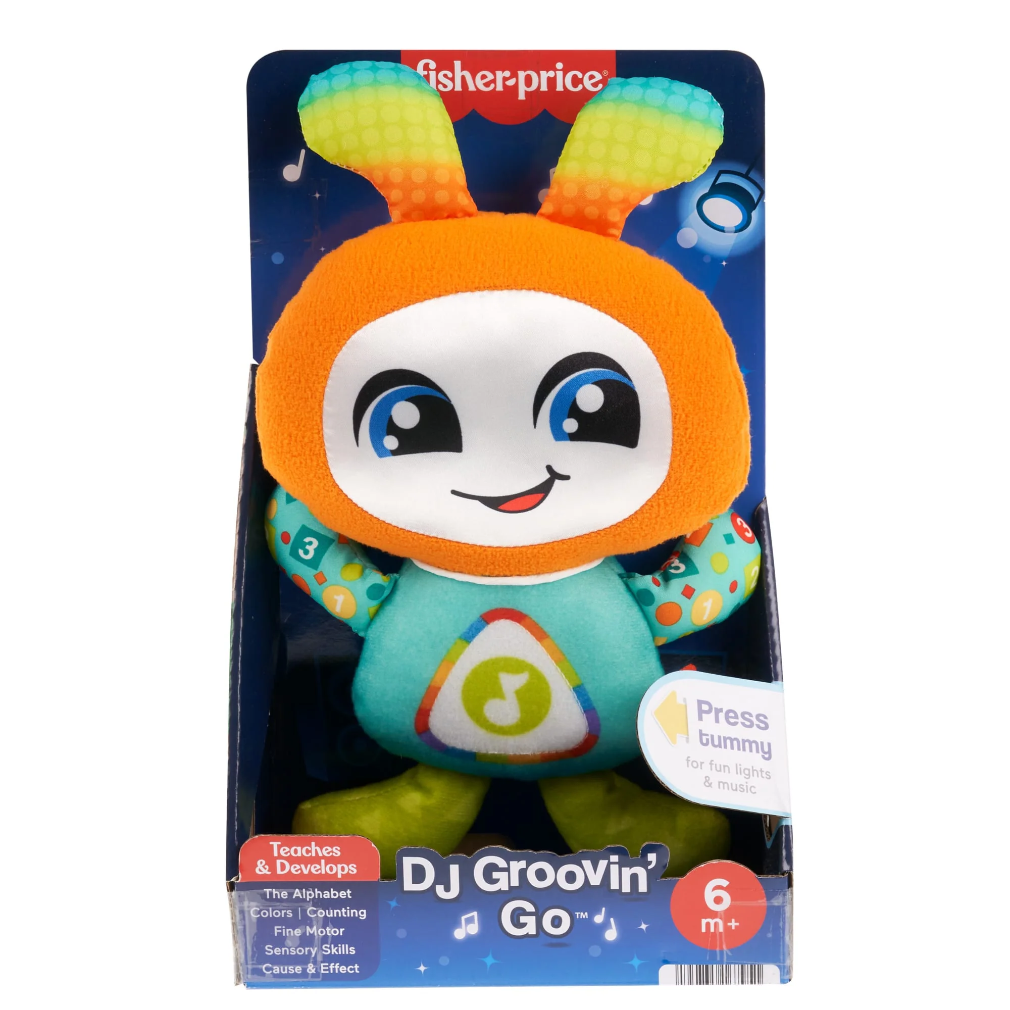 Fisher-Price DJ Groovin' Go Interactive Baby Learning Toy With Music & Lights