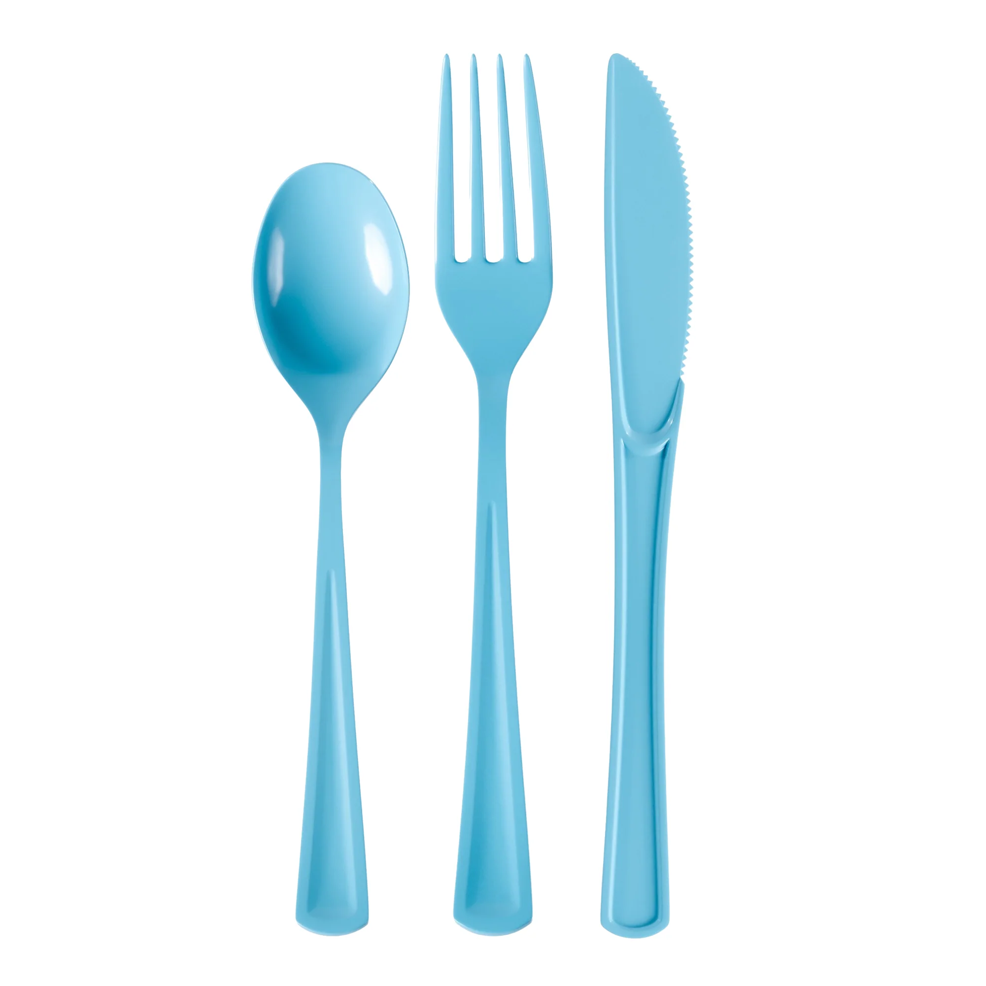 Light Blue Cutlery Combo Pack | 24 Count