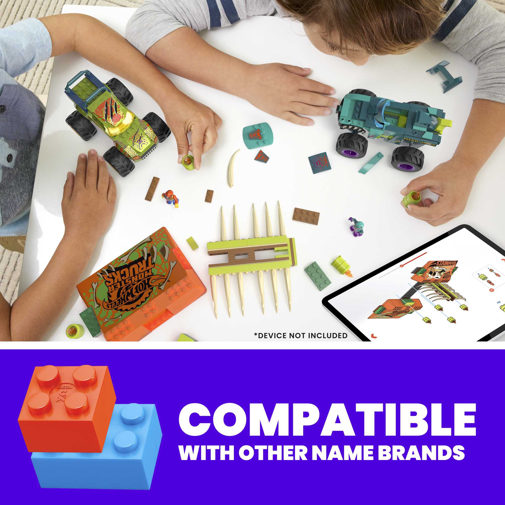 MEGA Hot Wheels MEGA-Wrex Boneyard Stunt Course Building Toy With 2 Figures (332 Pieces)