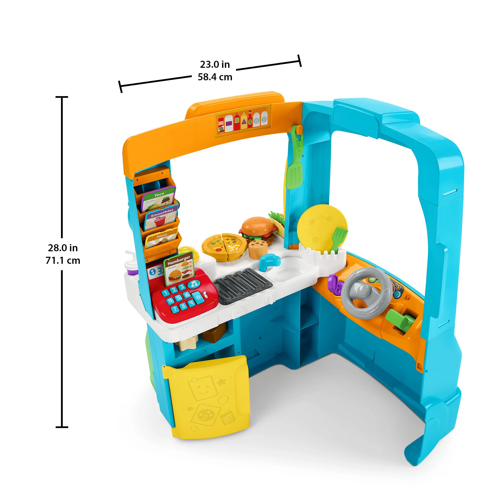 Fisher-Price Laugh & Learn Servin�� Up Fun Food Truck Electronic Activity Center For Toddlers