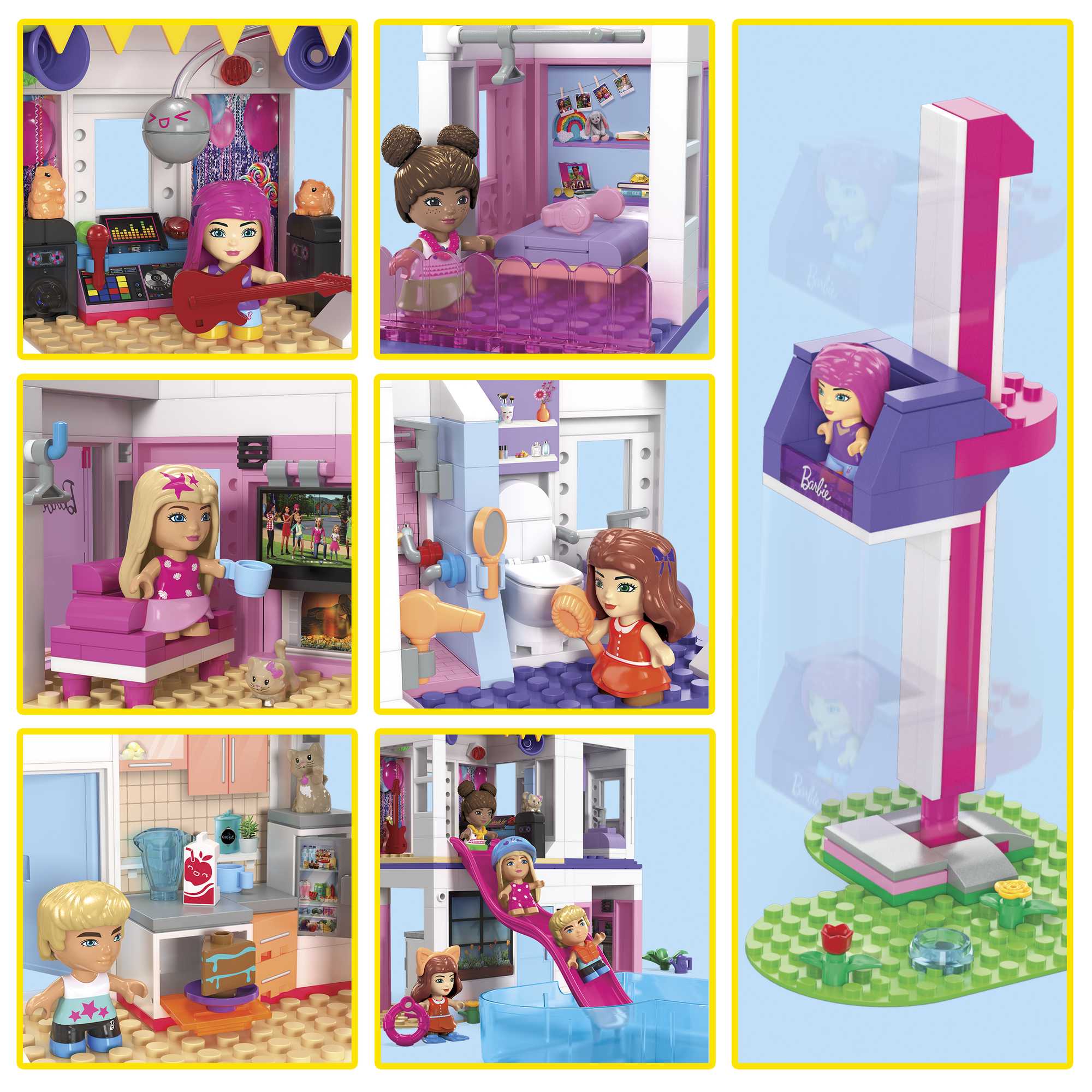 MEGA Barbie Color Reveal Dreamhouse Toy Building Set