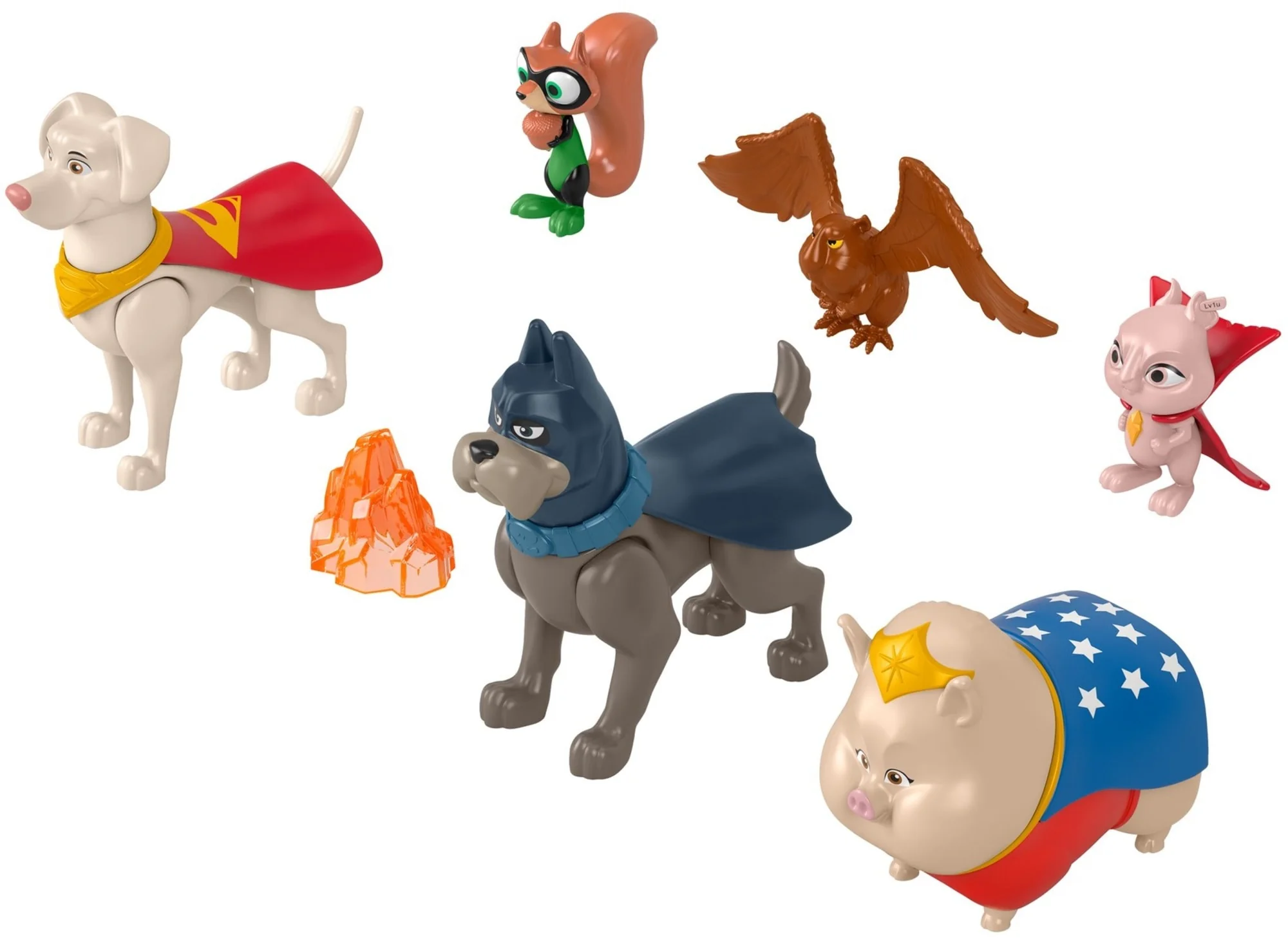 Fisher-Price DC League Of Super-Pets Figure Multipack Set Of 6 Characters For Pretend Play