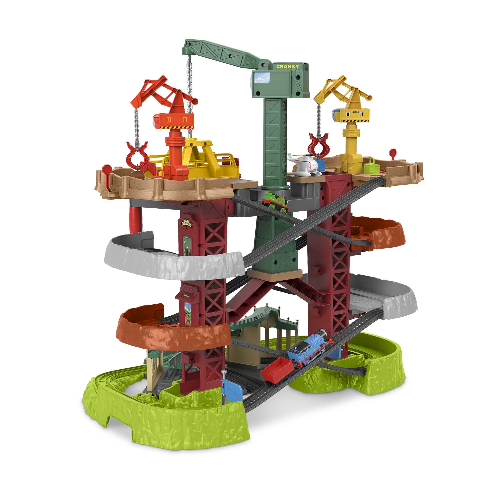 Thomas And Friends Multi-Level Train Set With Spinning Turntable, Trains & Cranes Super Tower