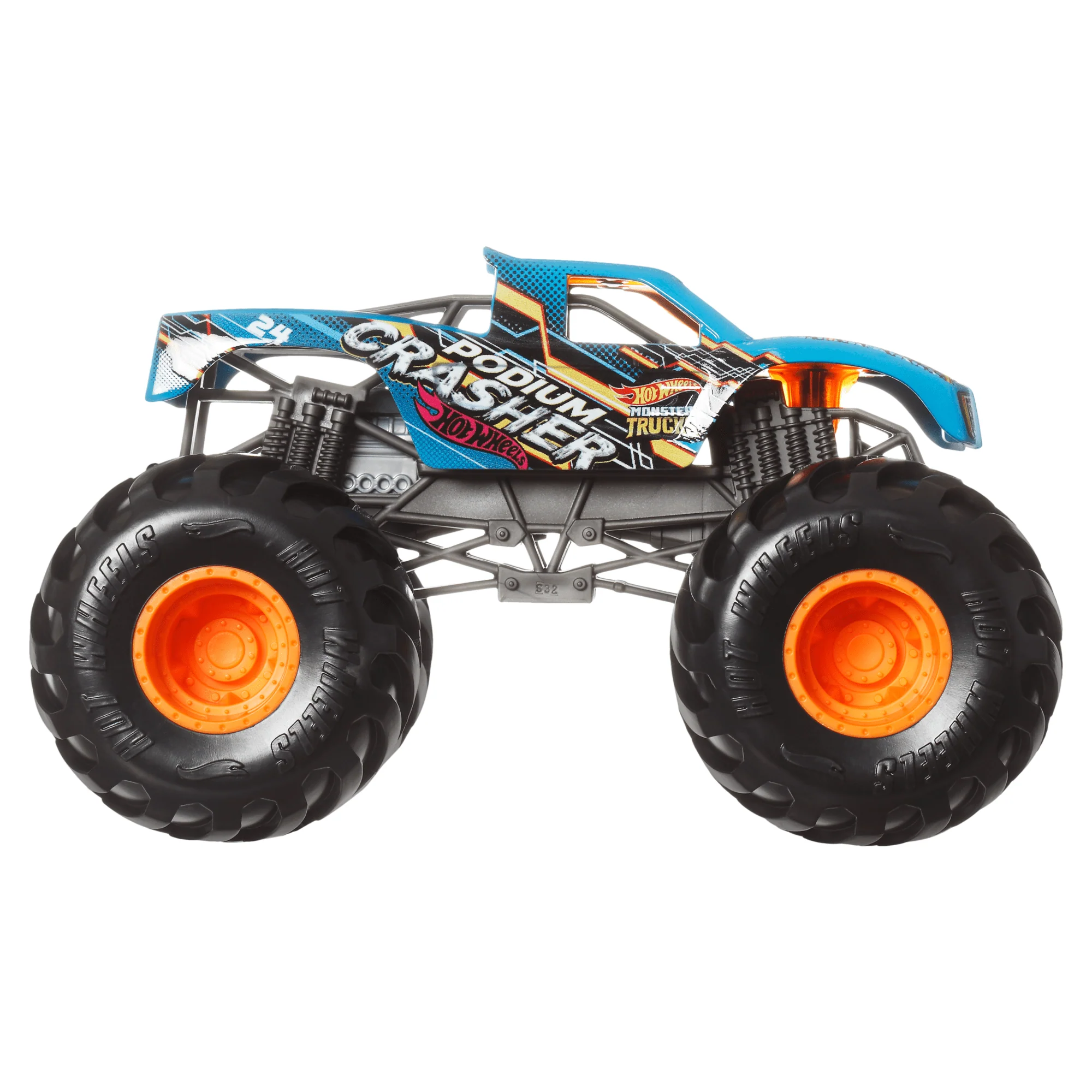 Hot Wheels Monster Trucks Ve��culo de Brinquedo Podium Crasher Escala 1:24