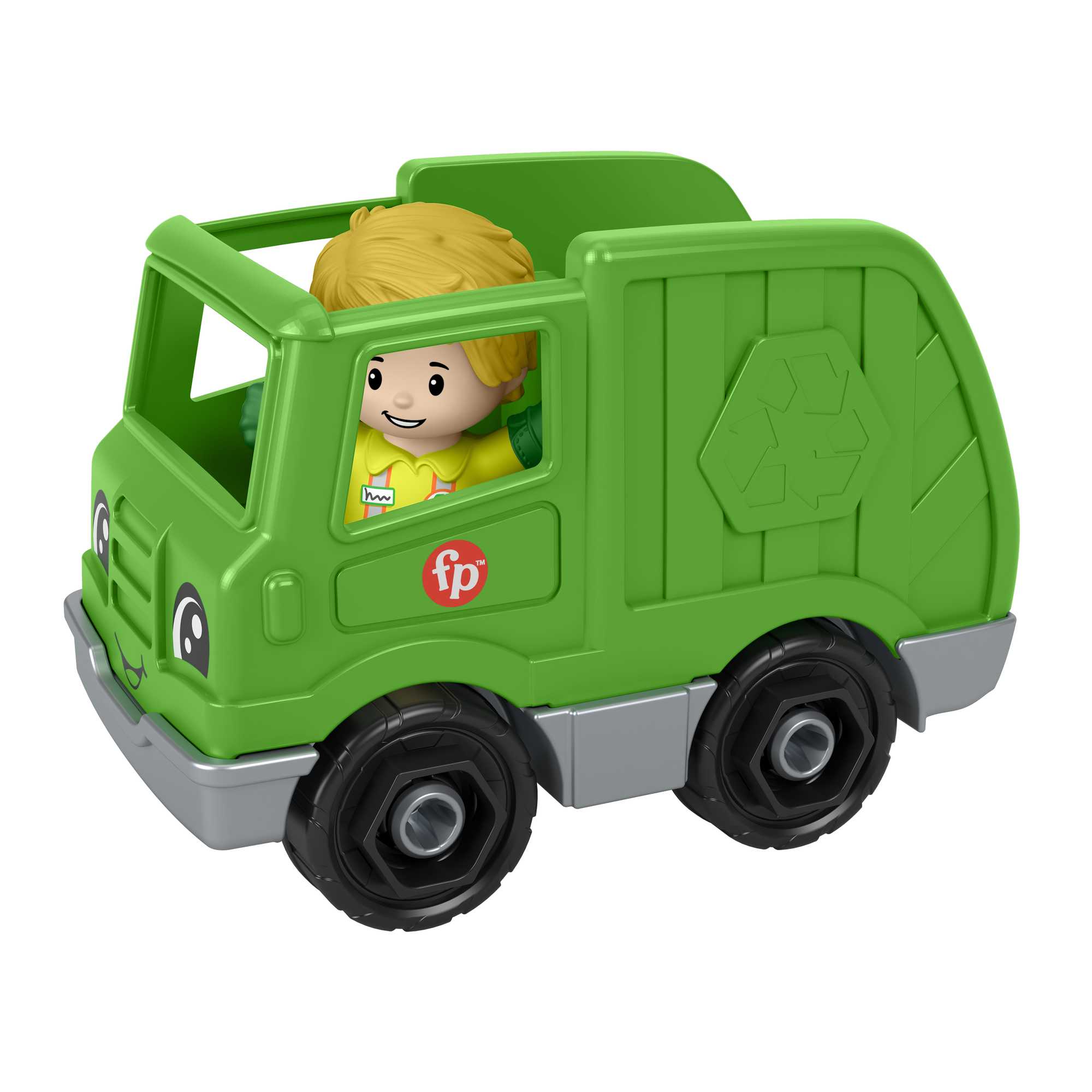 Fisher-Price Little People Recycle Truck & Character Figure Set For Toddlers, 2 Pieces