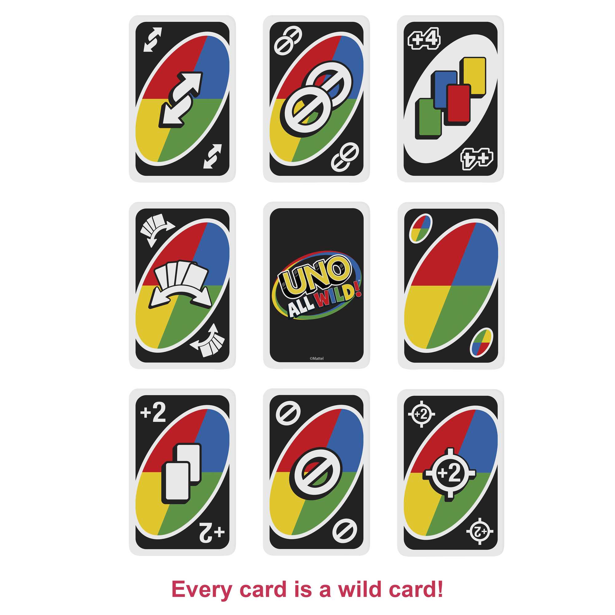 UNO All Wild Card Game For Family Night, Travel Game in Collectible Tin For 2-10 Players