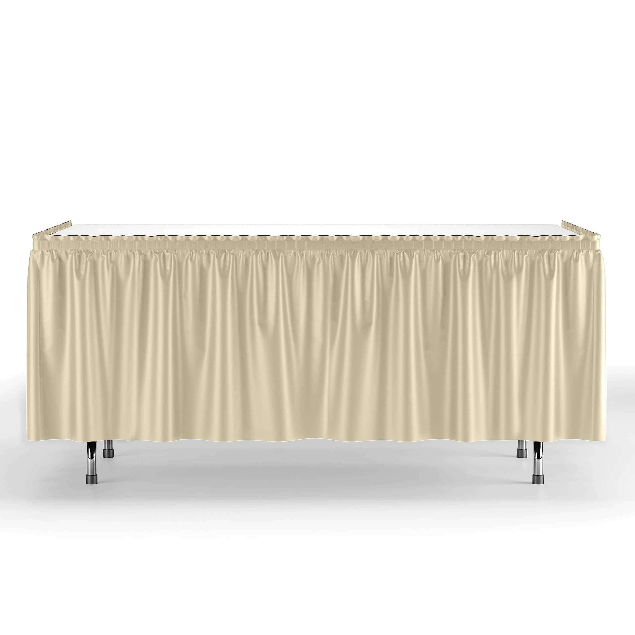 Ivory Plastic Table Skirt