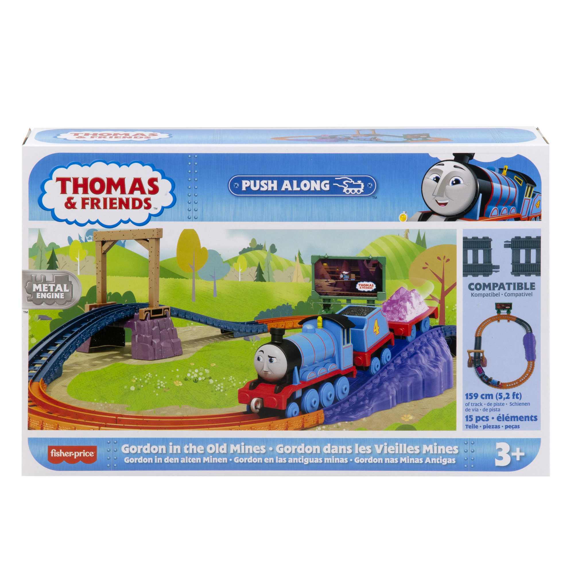 Thomas And Friends Gordon in The Mines Train Set, Track Set With Diecast Engine & Crystal Cargo