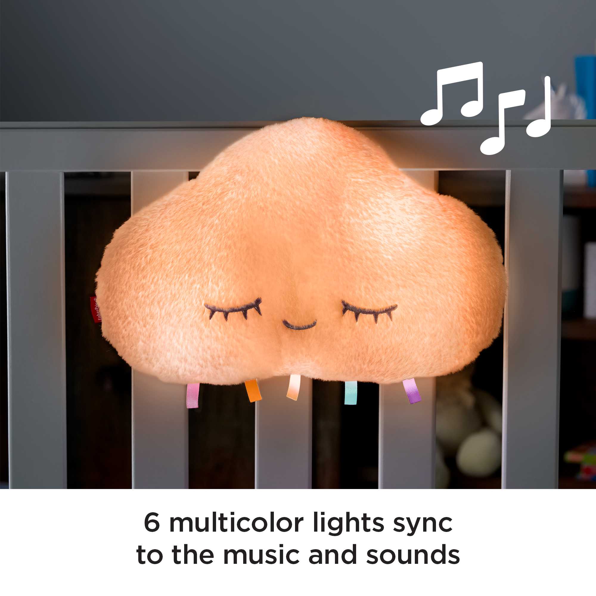 Fisher-Price Twinkle & Cuddle Cloud Soother Baby Sound Machine With Music & Lights