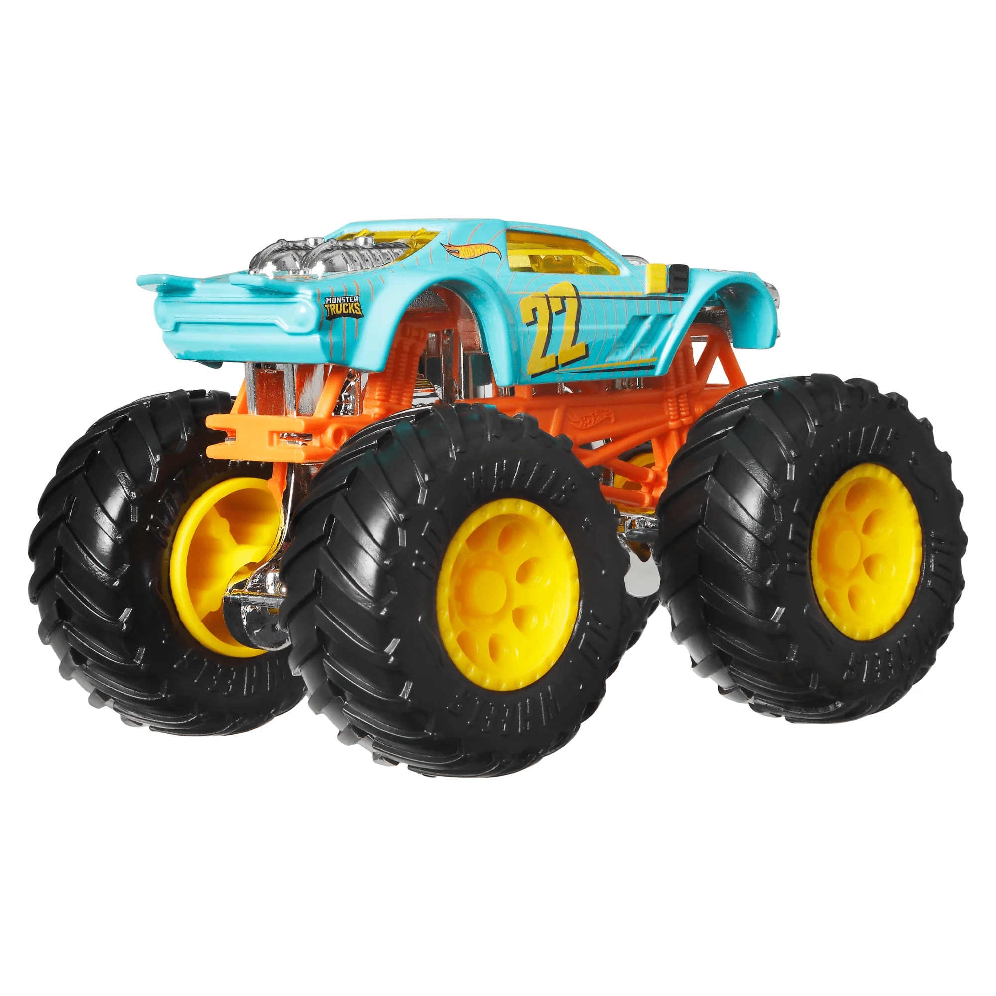 Hot Wheels Monster Trucks Veh��culo de Juguete Cami��n Night Shifter + Sudden Stop (Aplastado)
