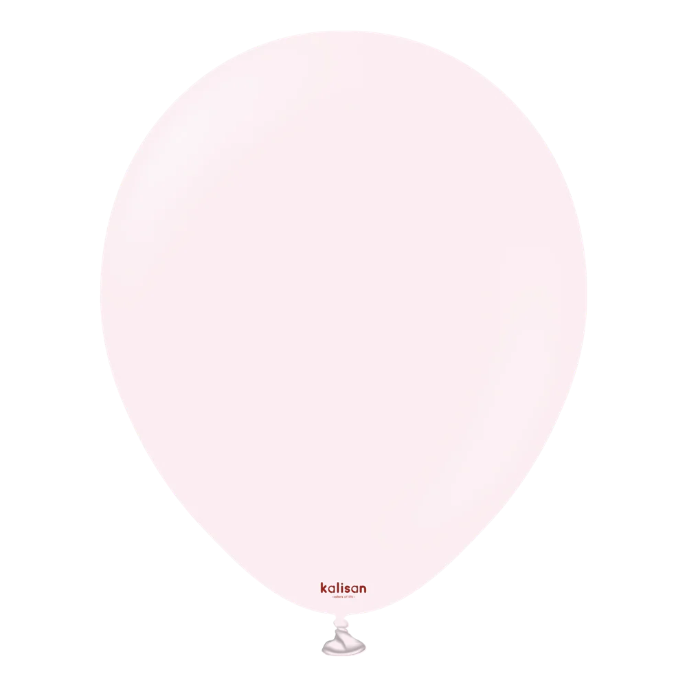 12 inch Kalisan Macaron Pale Pink Latex Balloons 100ct