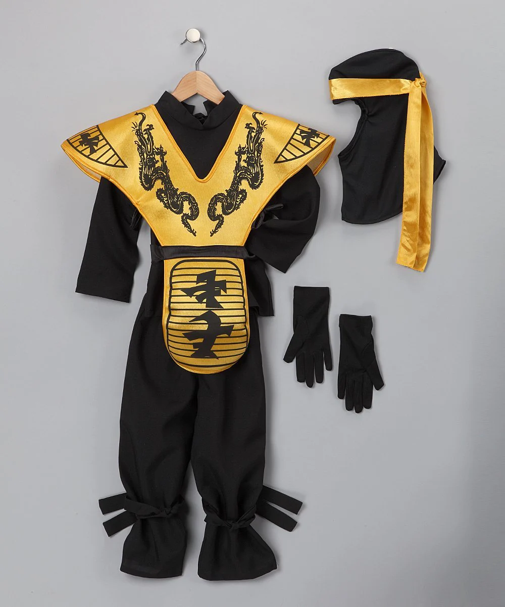 Gold Ninja Costume For Kids